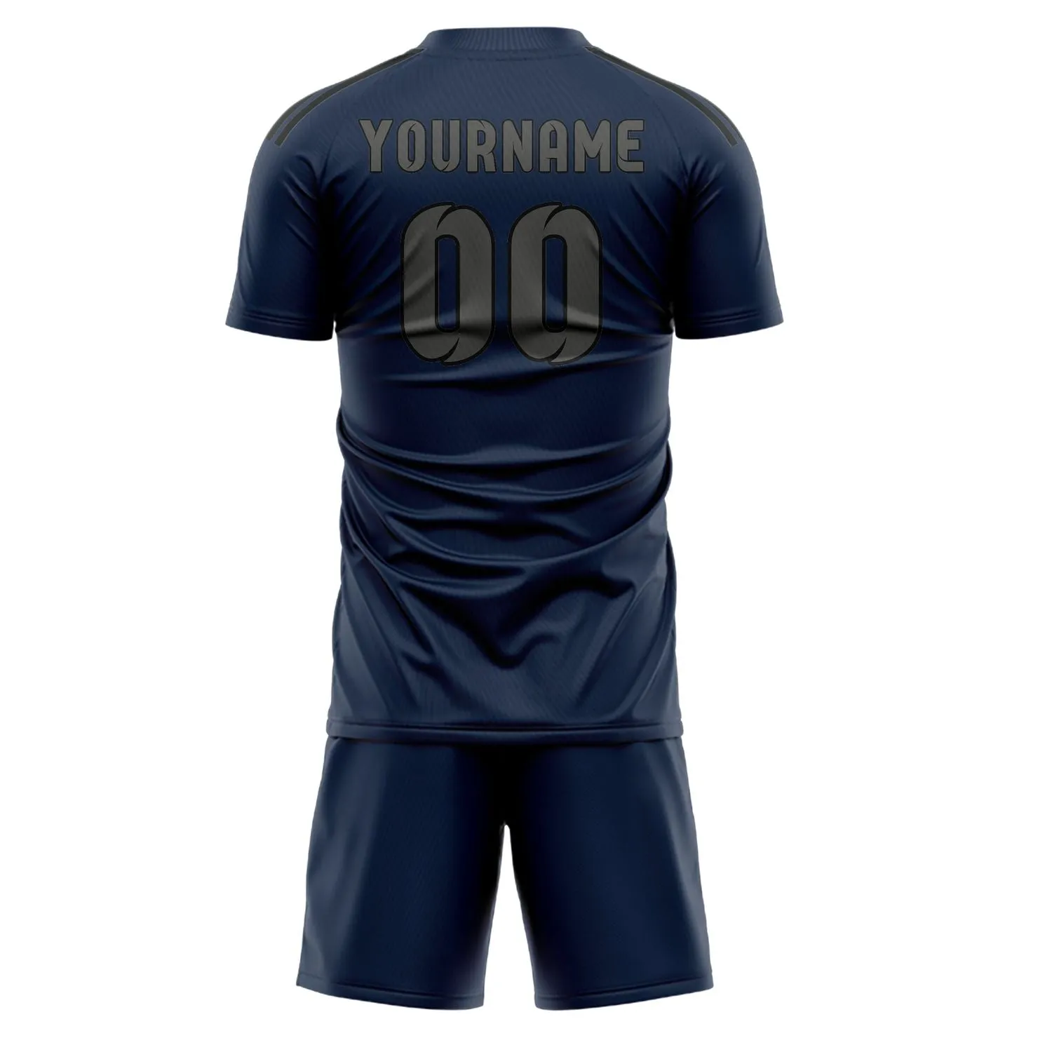 Custom Blue Dark Grey Soccer Set sold by Tailorly product image thumbnail 3