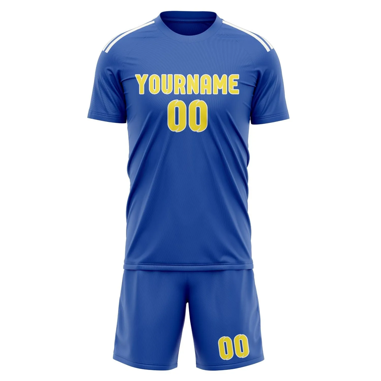 Custom Sky Blue Light Yellow Soccer Set sold by Tailorly product image thumbnail 2