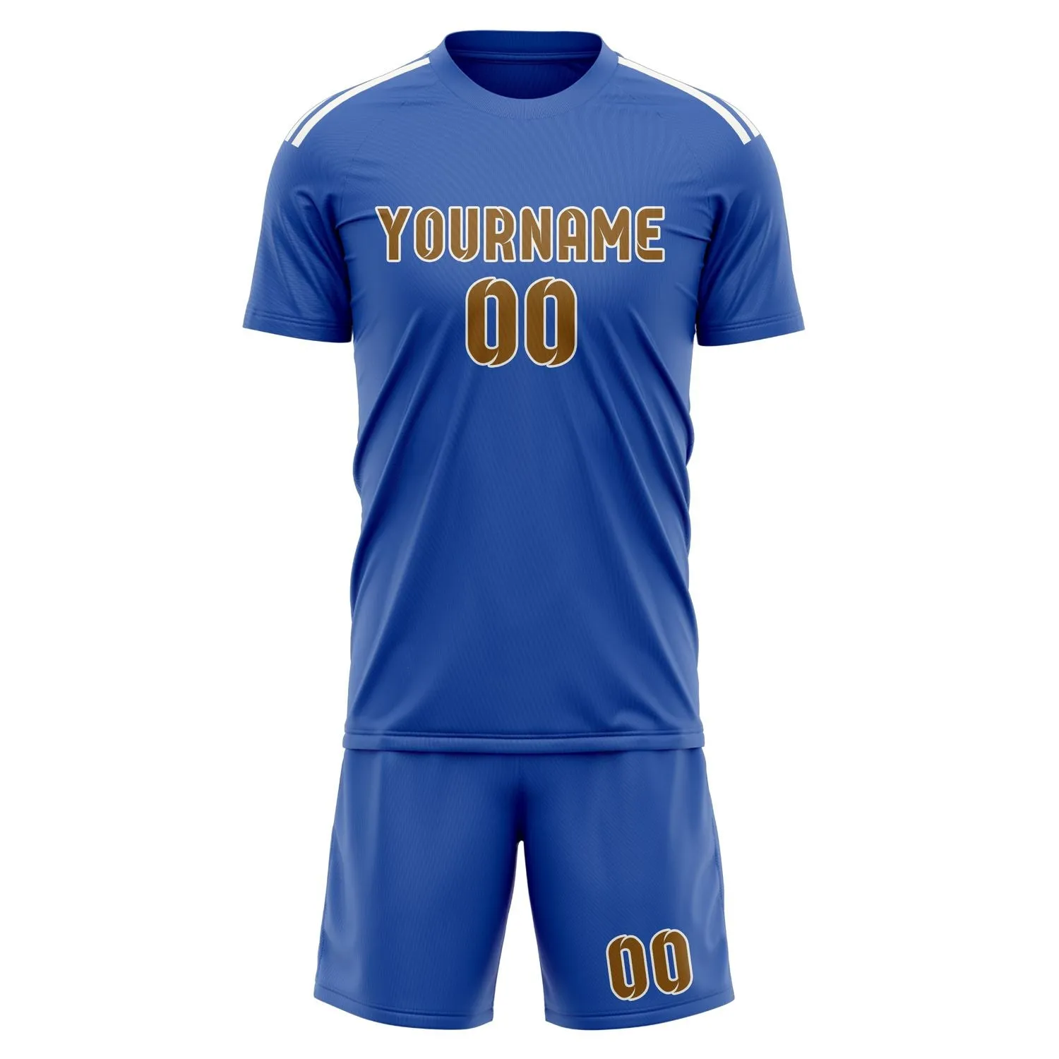 Custom Sky Blue Khaki Soccer Set sold by Tailorly product image thumbnail 2