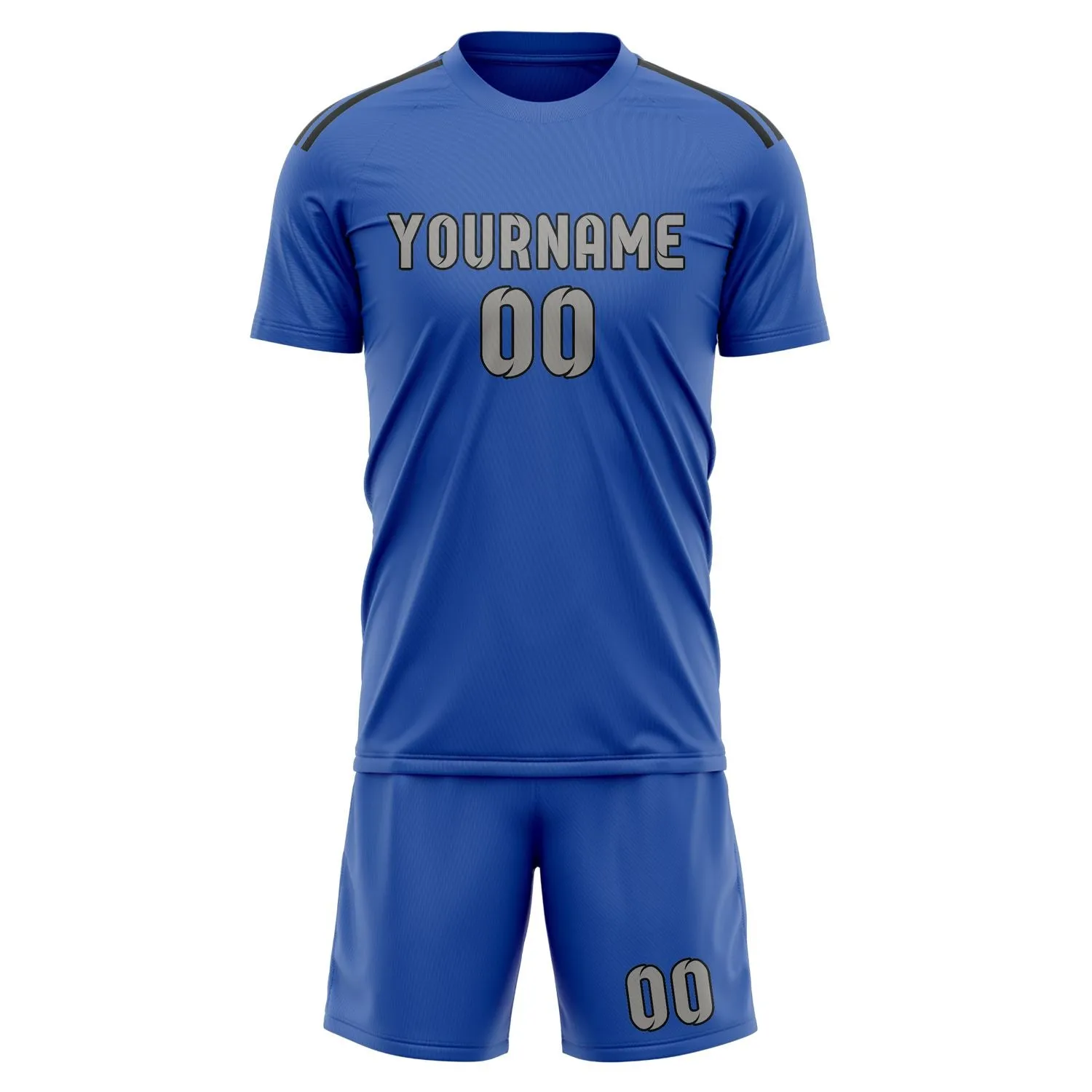 Custom Sky Blue Gray Soccer Set sold by Tailorly product image thumbnail 2