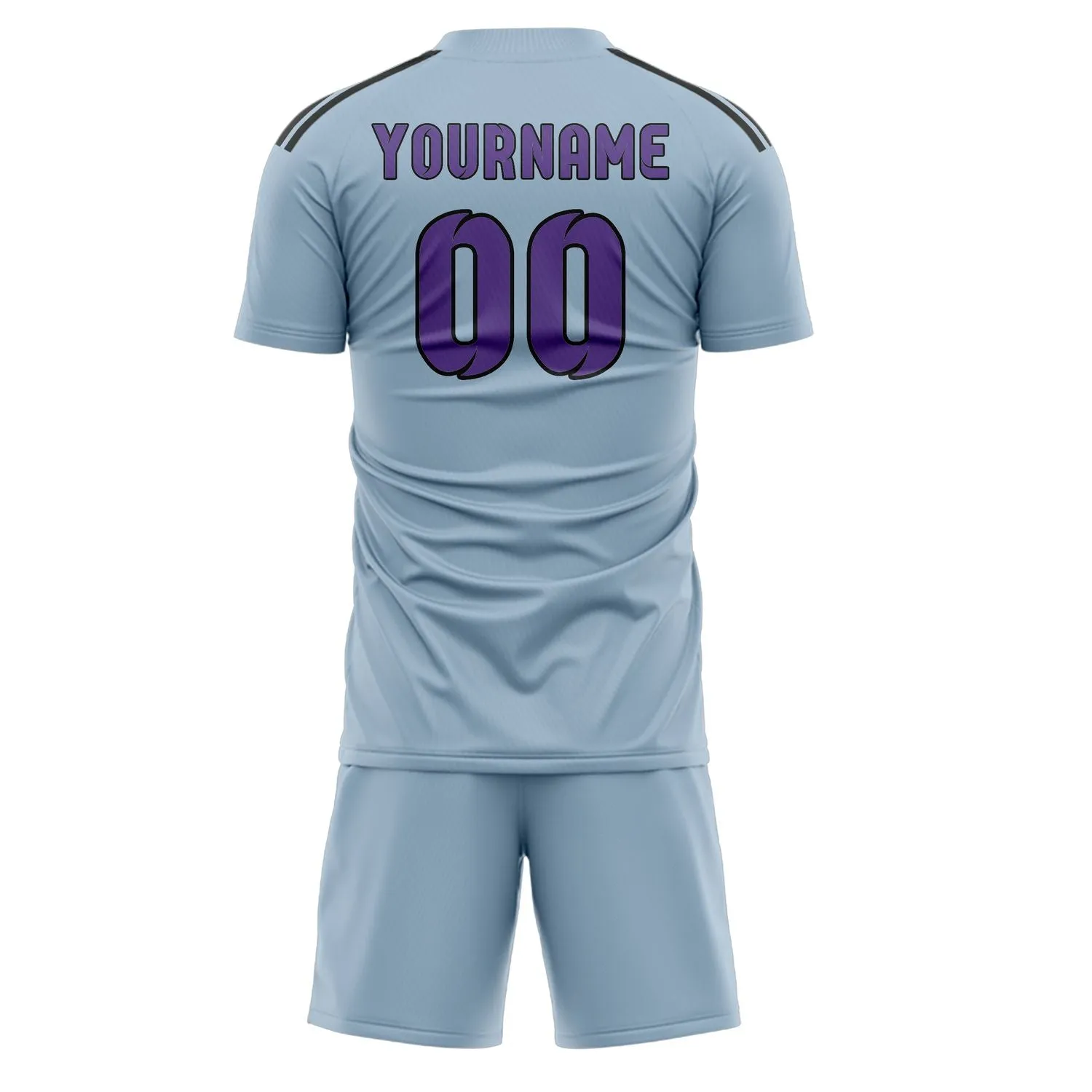 Custom Light Blue Light Purple Soccer Set sold by Tailorly product image thumbnail 3