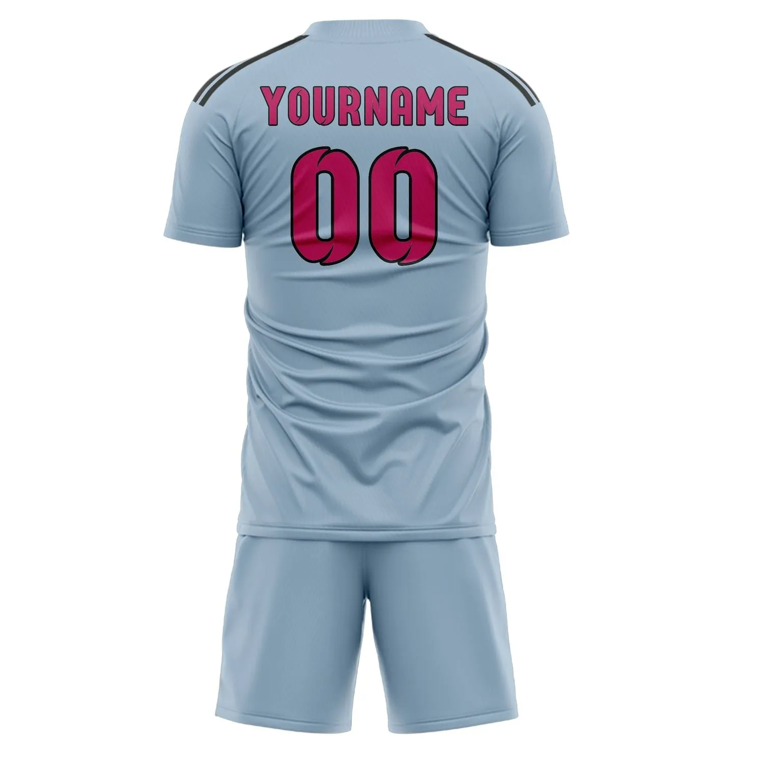 Custom Light Blue Pink Soccer Set sold by Tailorly product image thumbnail 3