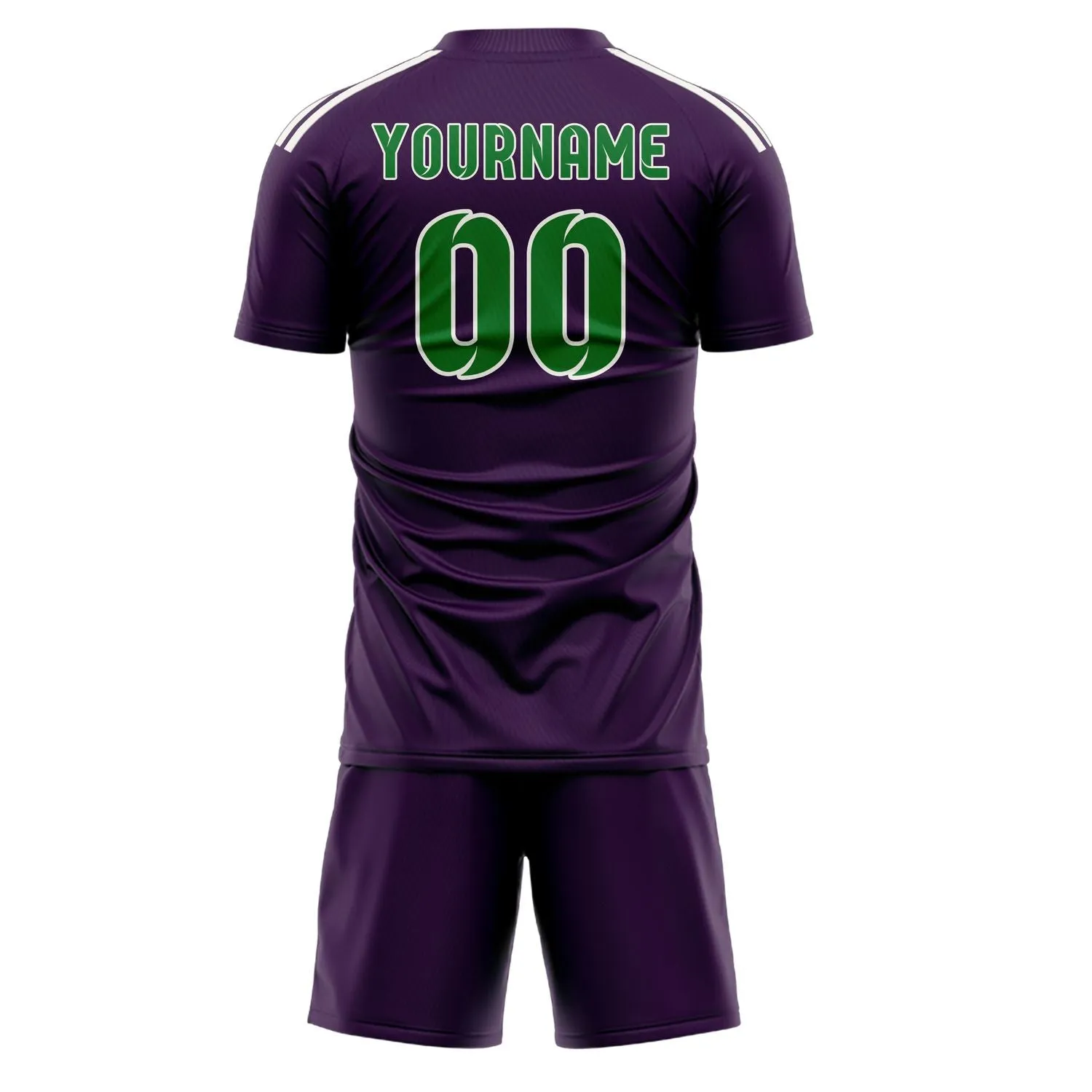Custom Purple Emerald Green Soccer Set sold by Tailorly product image thumbnail 3