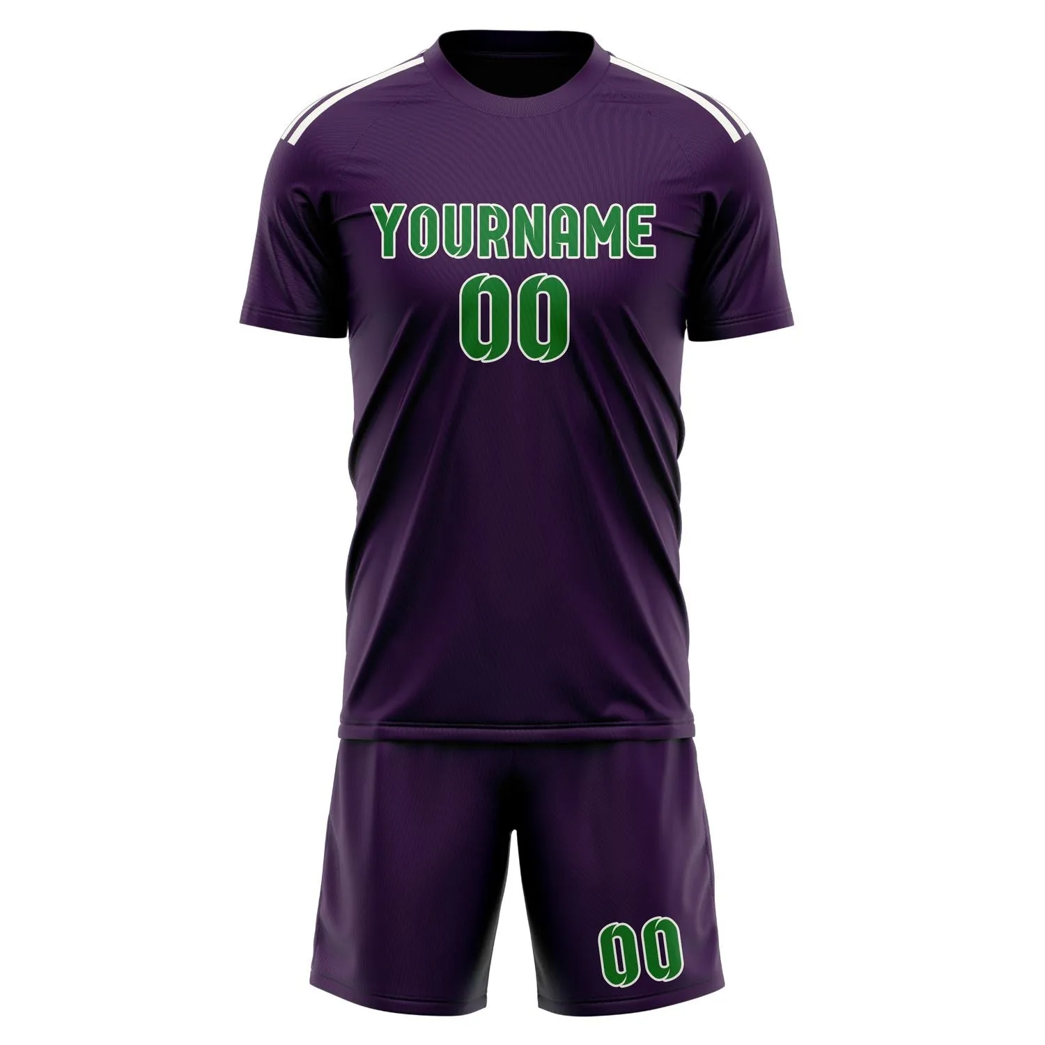 Custom Purple Emerald Green Soccer Set sold by Tailorly product image thumbnail 2