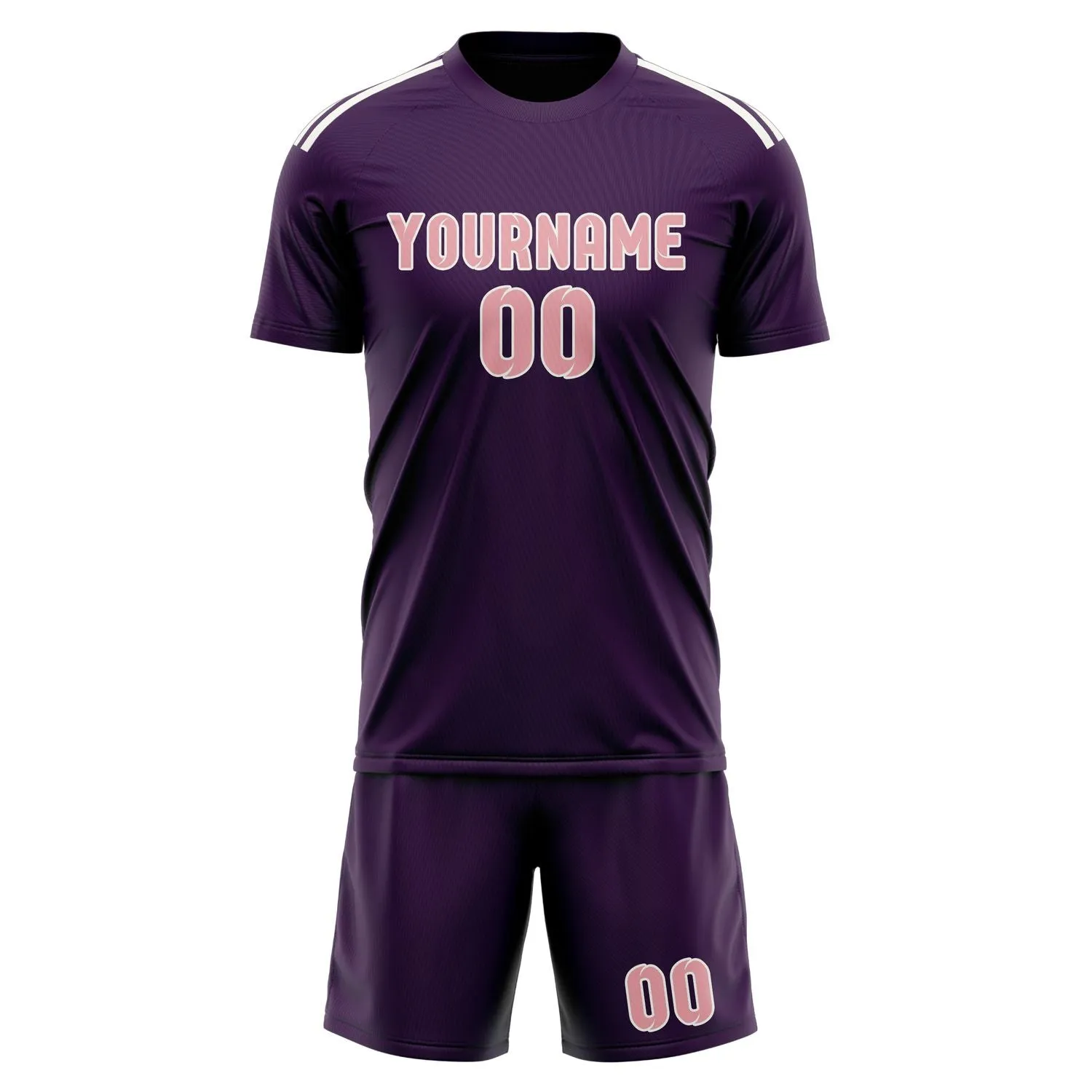 Custom Purple Light Pink Soccer Set sold by Tailorly product image thumbnail 2