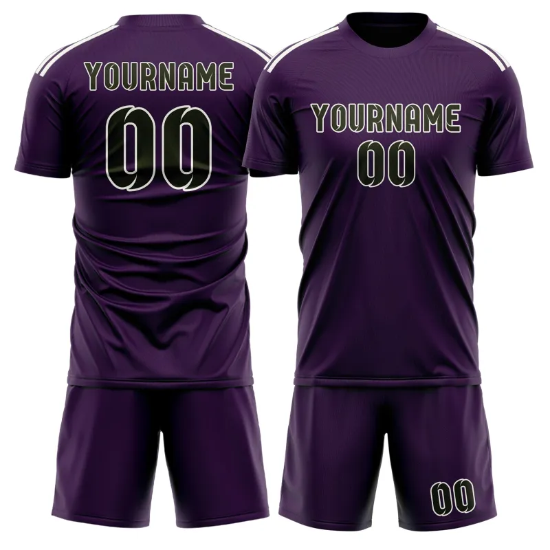 Custom Purple Olive Soccer Set made by Tailorly