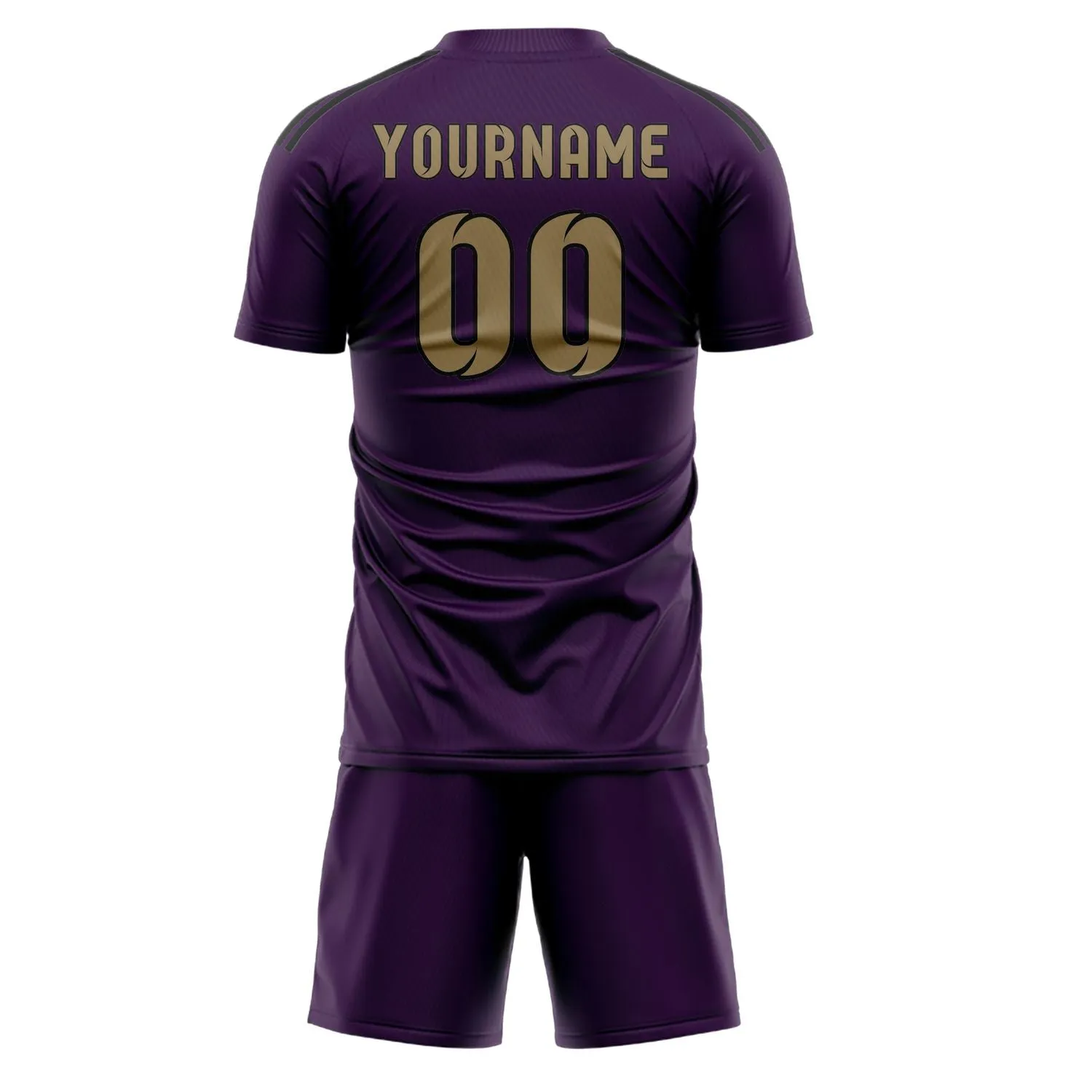Custom Purple Light Khaki Soccer Set sold by Tailorly product image thumbnail 3