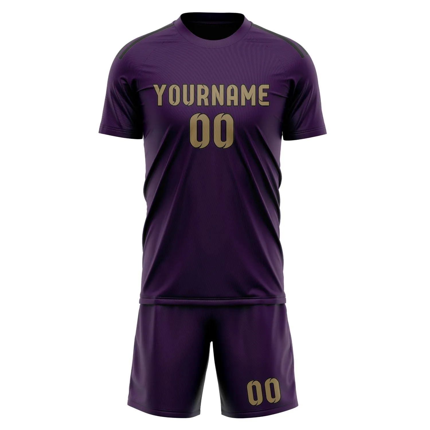 Custom Purple Light Khaki Soccer Set sold by Tailorly product image thumbnail 2