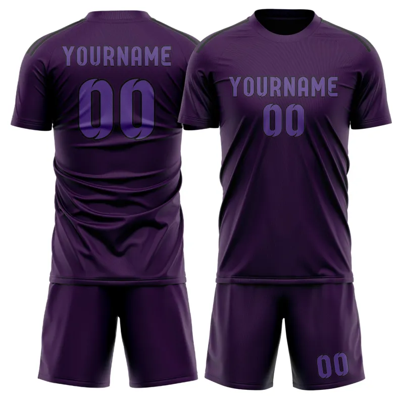 Custom Purple Light Purple Soccer Set made by Tailorly