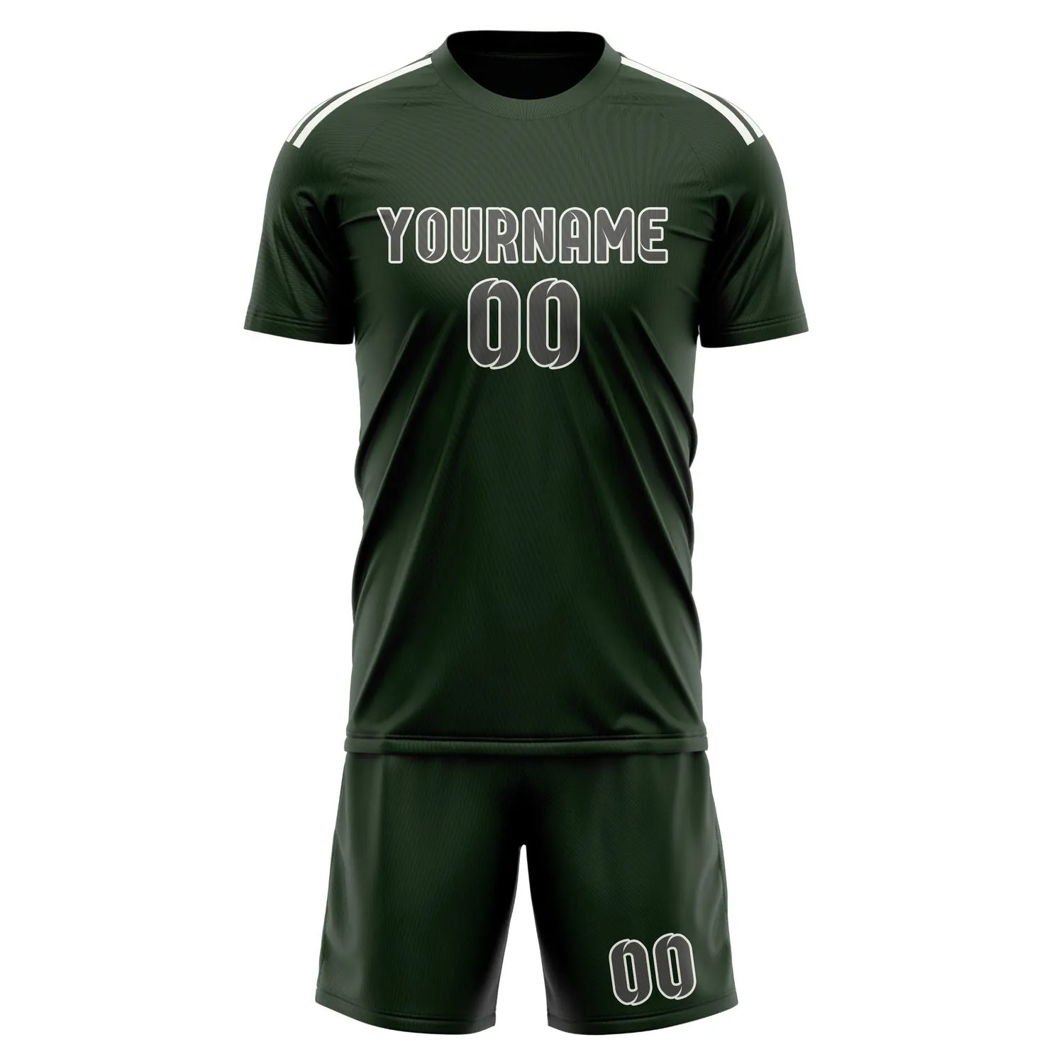 Custom Dark Green Dark Grey Soccer Set sold by Tailorly product image thumbnail 2