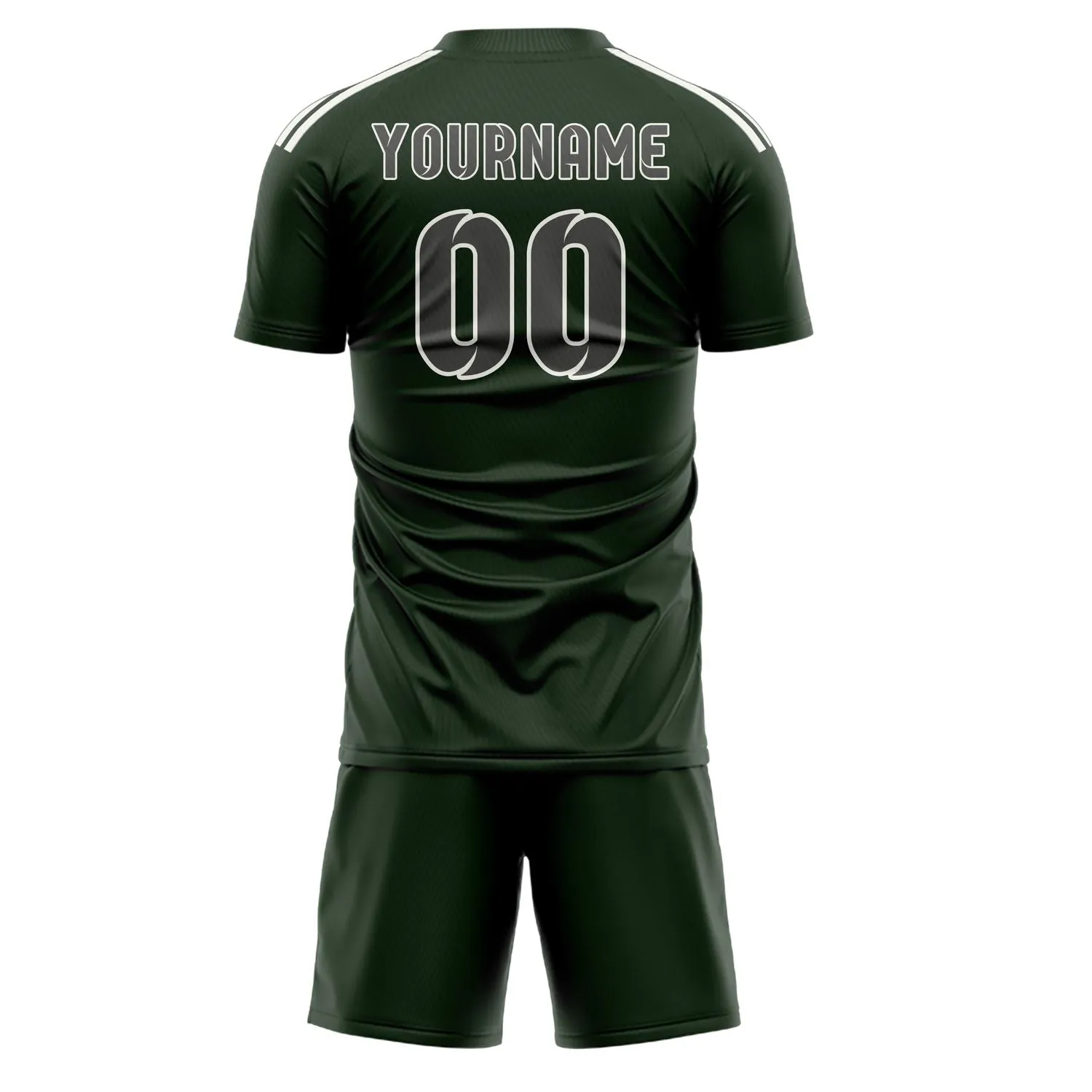 Custom Dark Green Dark Grey Soccer Set sold by Tailorly product image thumbnail 3