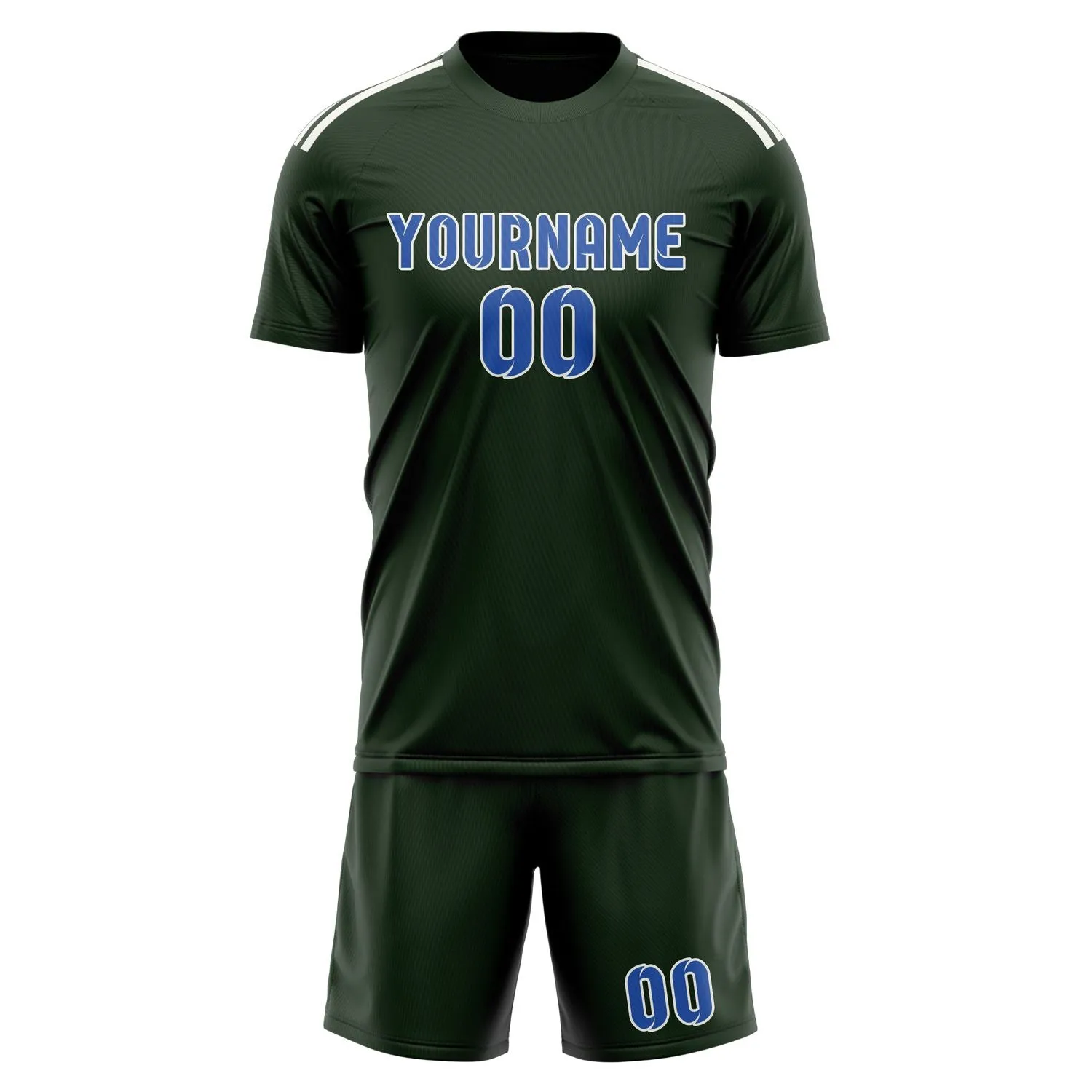 Custom Dark Green Sky Blue Soccer Set sold by Tailorly product image thumbnail 2
