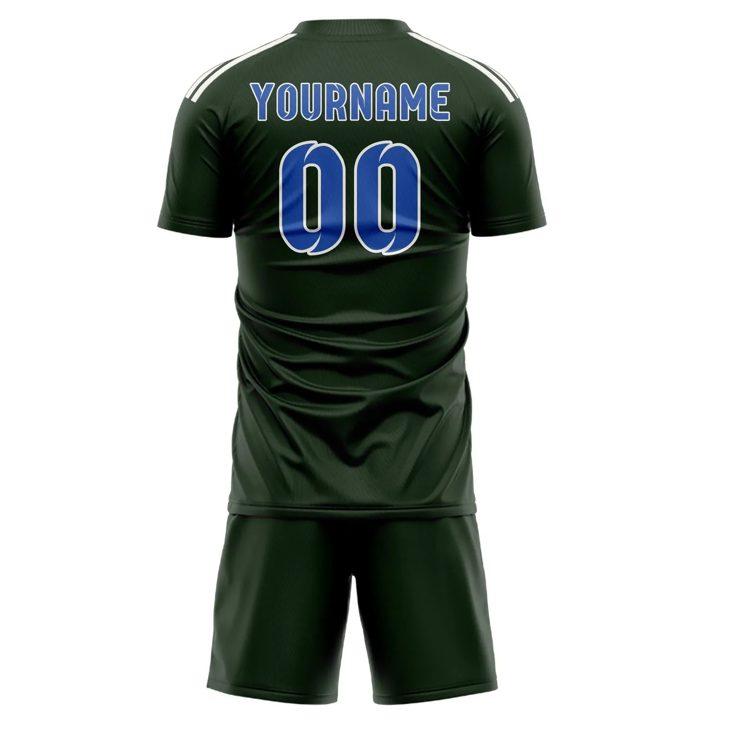 Custom Dark Green Sky Blue Soccer Set sold by Tailorly product image thumbnail 3