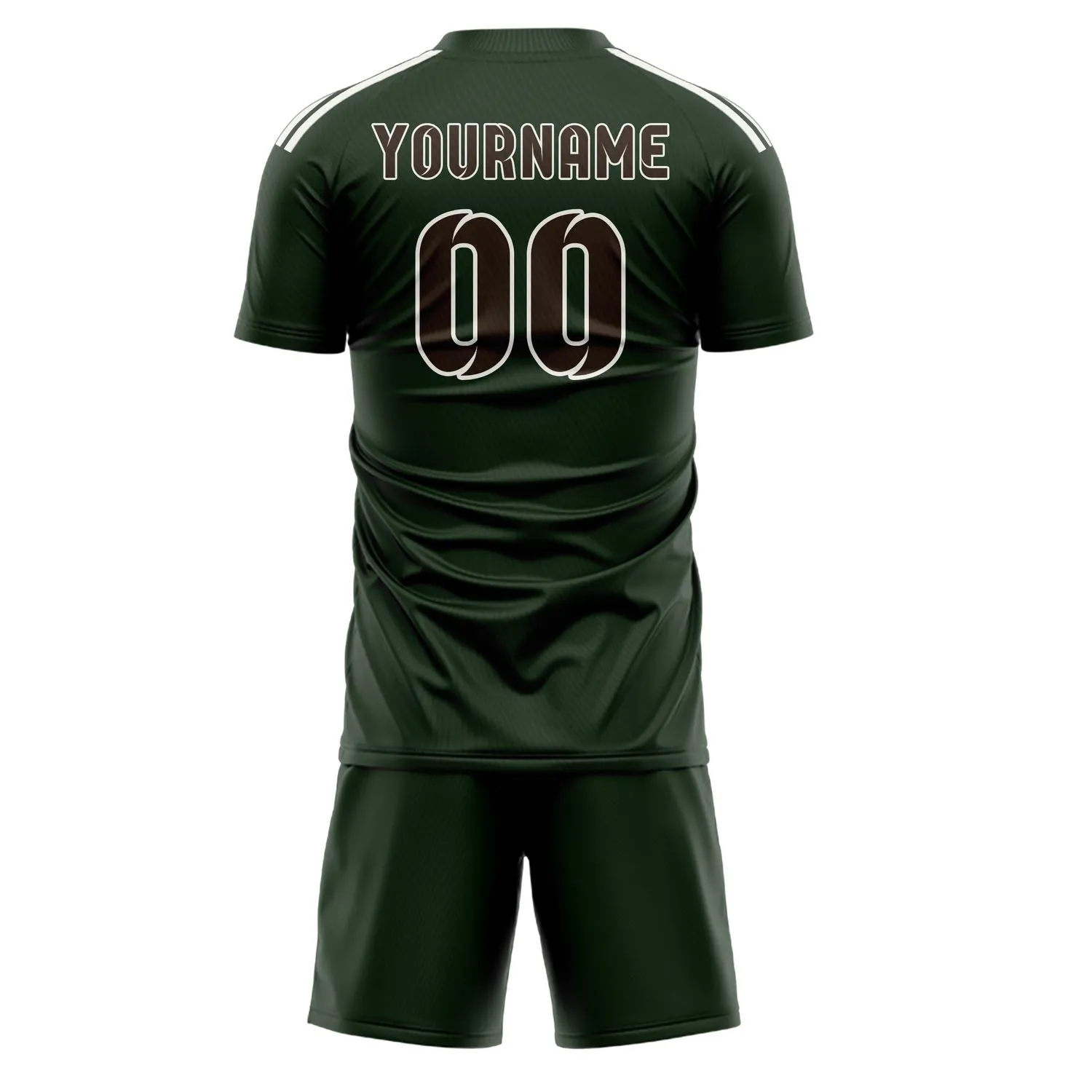Custom Dark Green Brown Soccer Set sold by Tailorly product image thumbnail 3