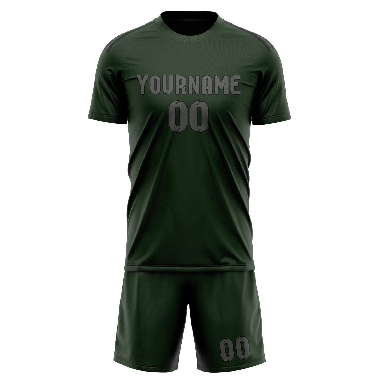 Custom Dark Green Dark Grey Soccer Set sold by Tailorly product image thumbnail 2