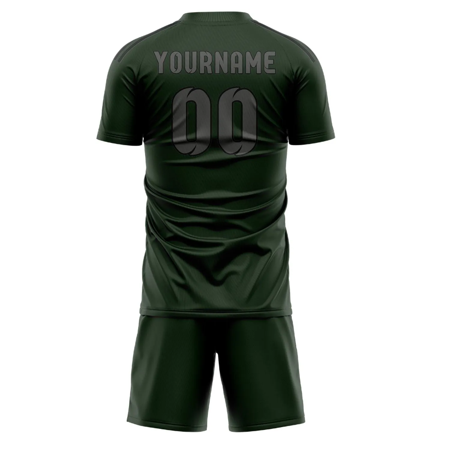 Custom Dark Green Dark Grey Soccer Set sold by Tailorly product image thumbnail 3