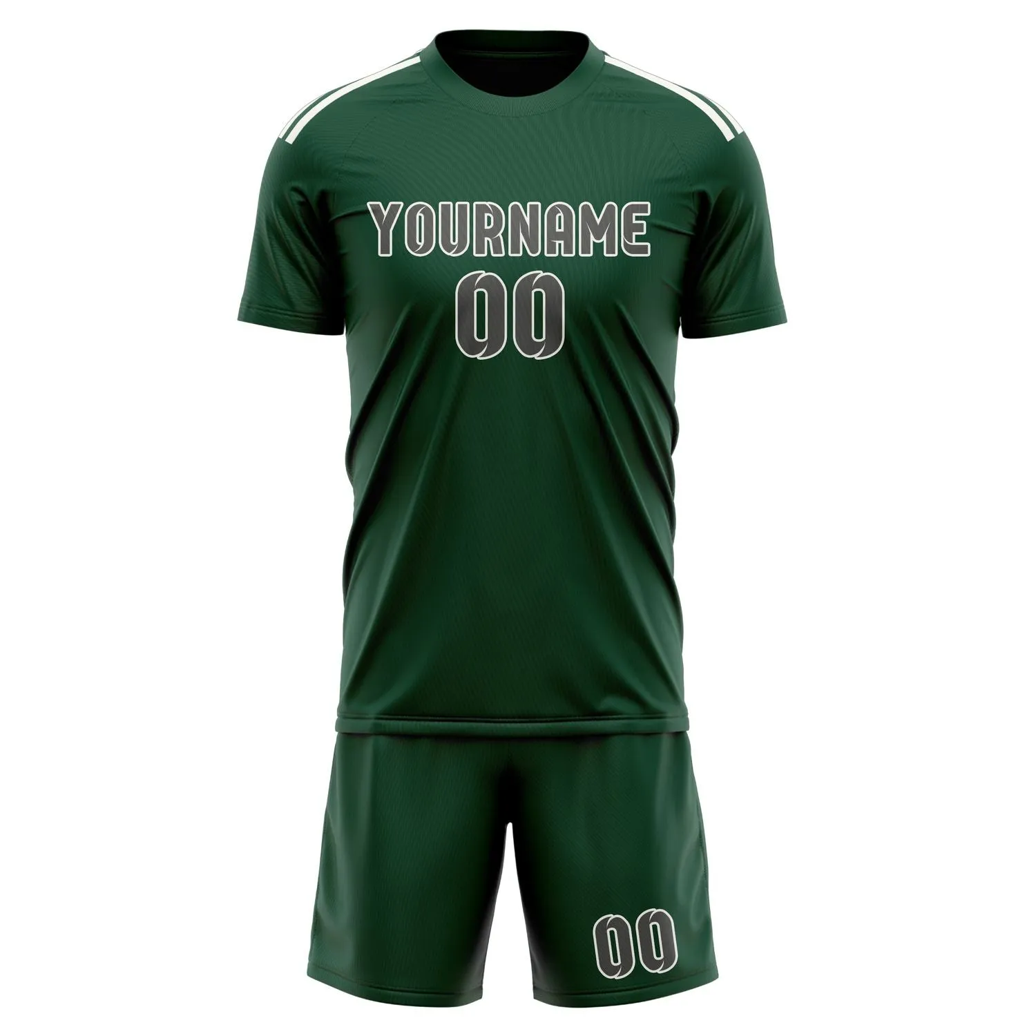 Custom Green Dark Grey Soccer Set sold by Tailorly product image thumbnail 2