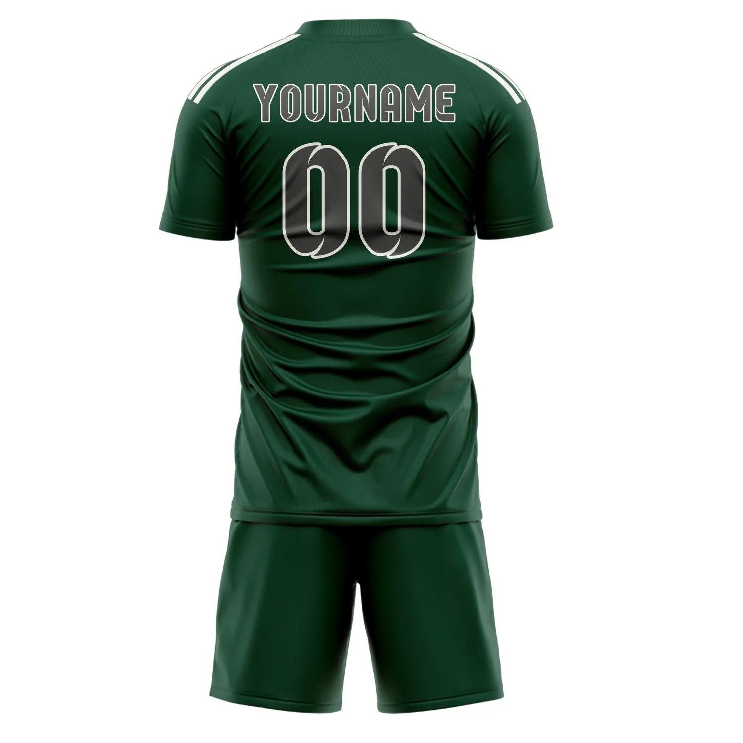Custom Green Dark Grey Soccer Set sold by Tailorly product image thumbnail 3