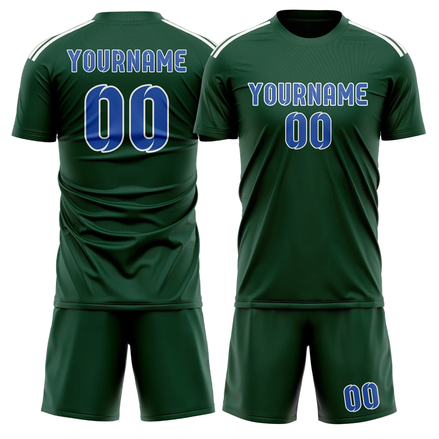 Custom Green Sky Blue Soccer Set sold by Tailorly