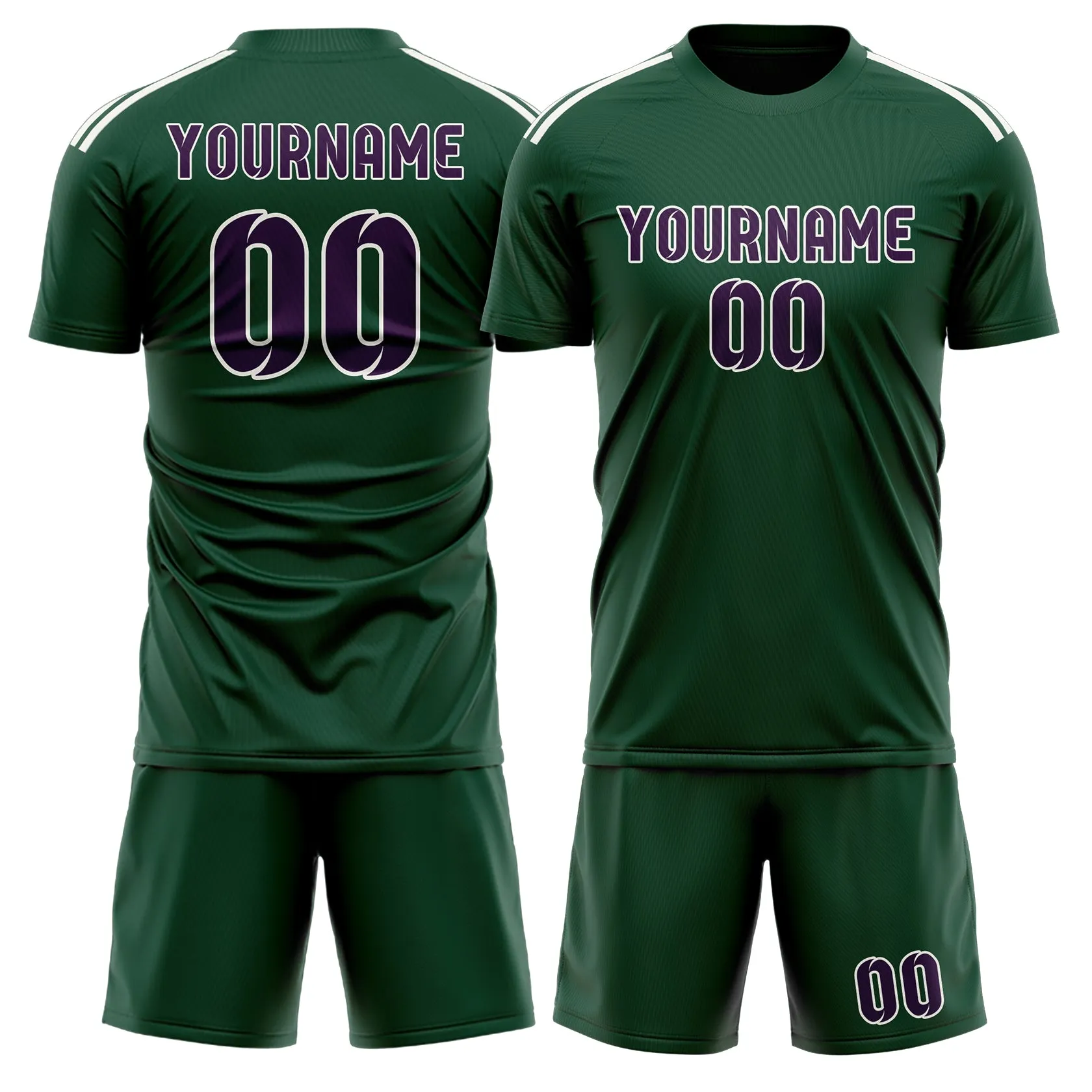 Custom Green Purple Soccer Set sold by Tailorly