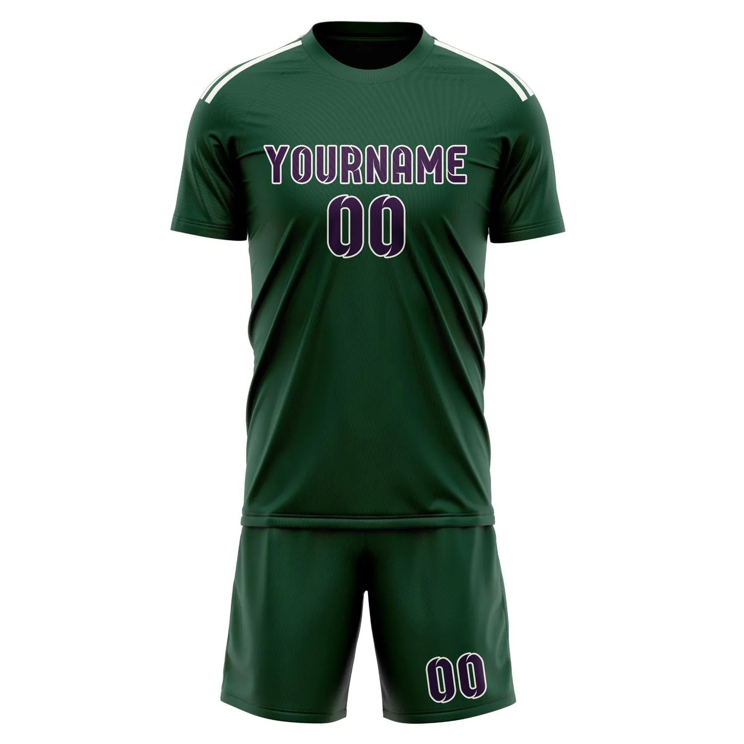 Custom Green Purple Soccer Set sold by Tailorly product image thumbnail 2