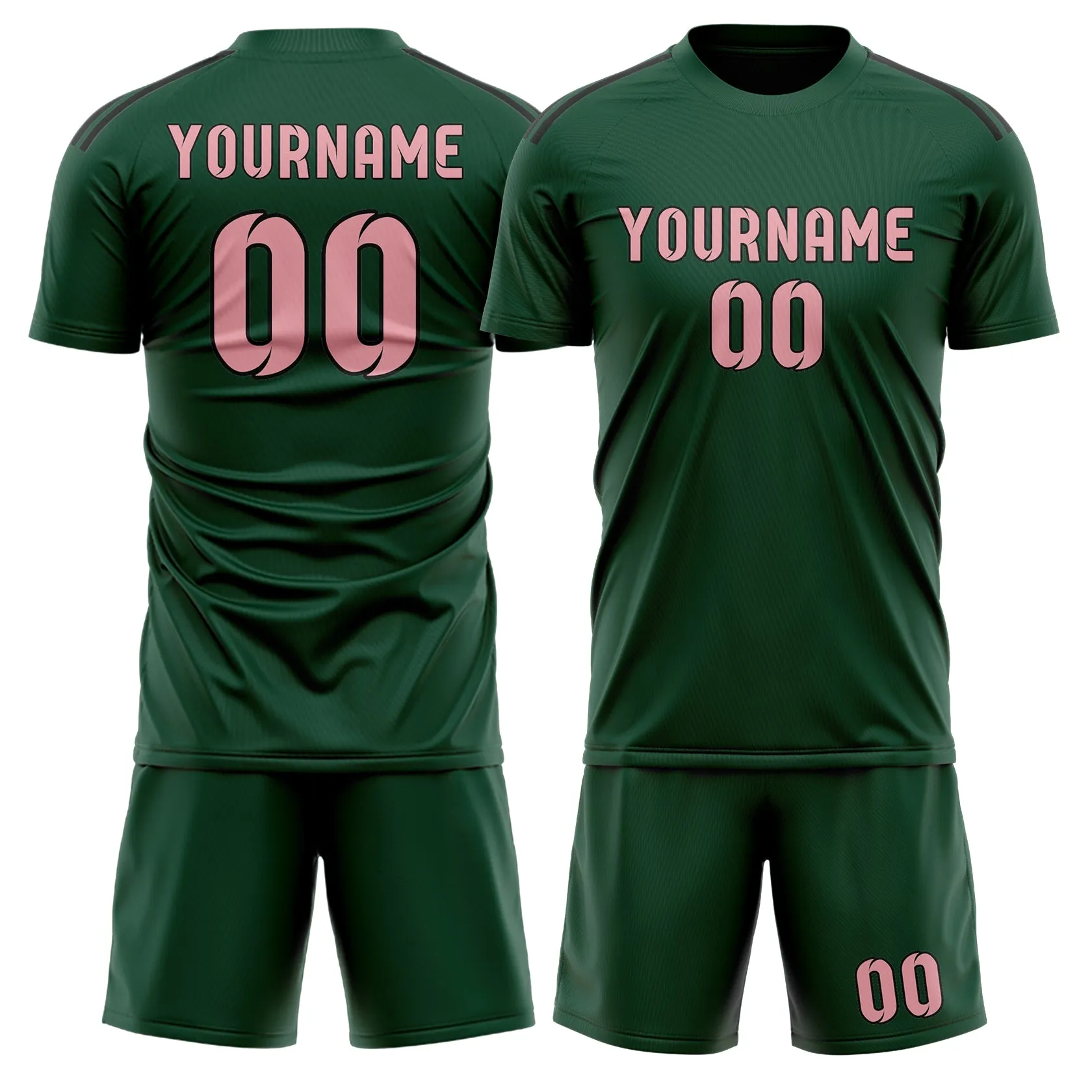 Custom Green Light Pink Soccer Set sold by Tailorly