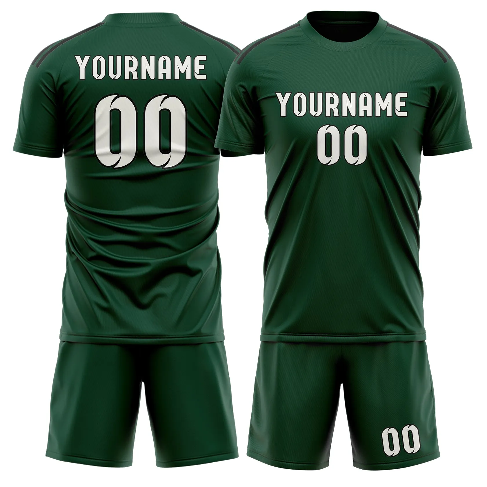 Custom Green White Soccer Set sold by Tailorly