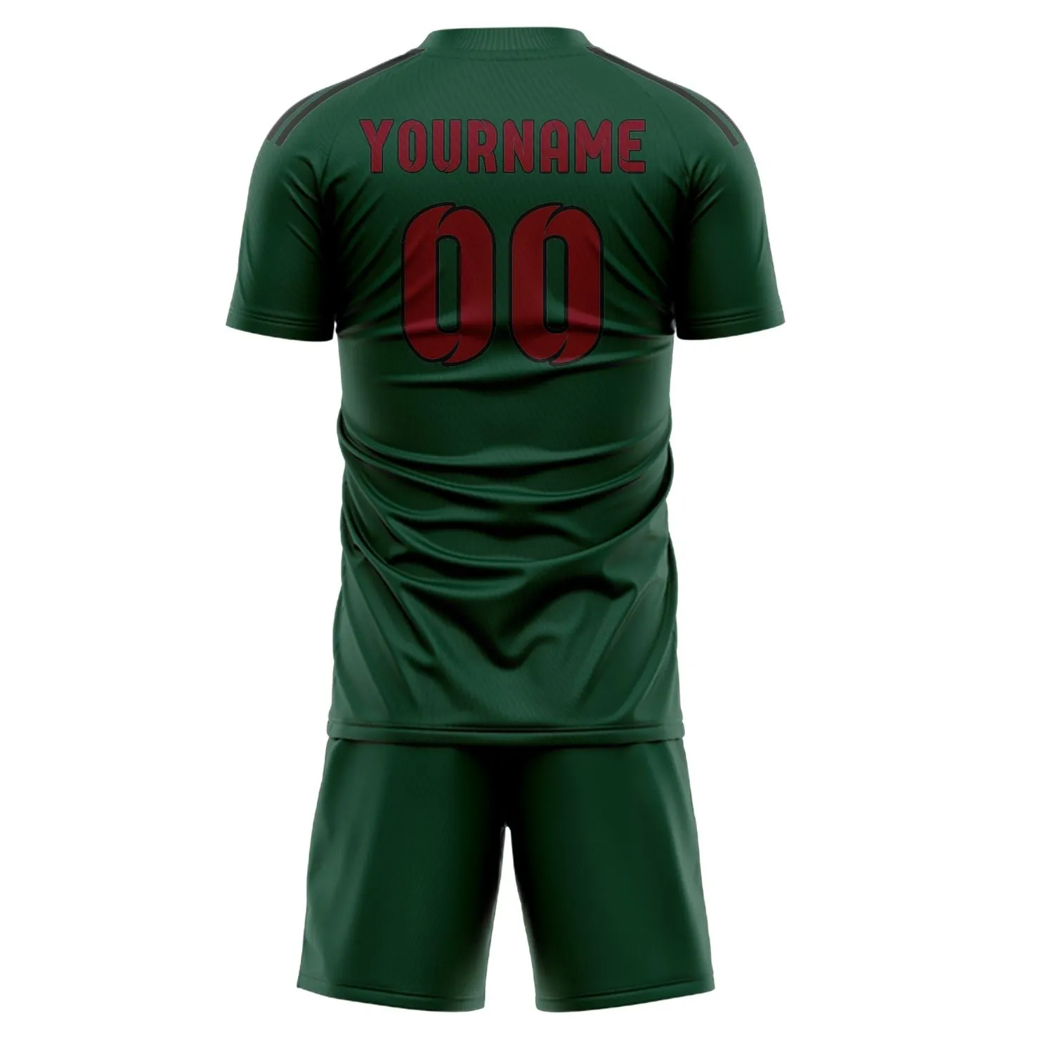 Custom Green Crimson Red Soccer Set sold by Tailorly product image thumbnail 3