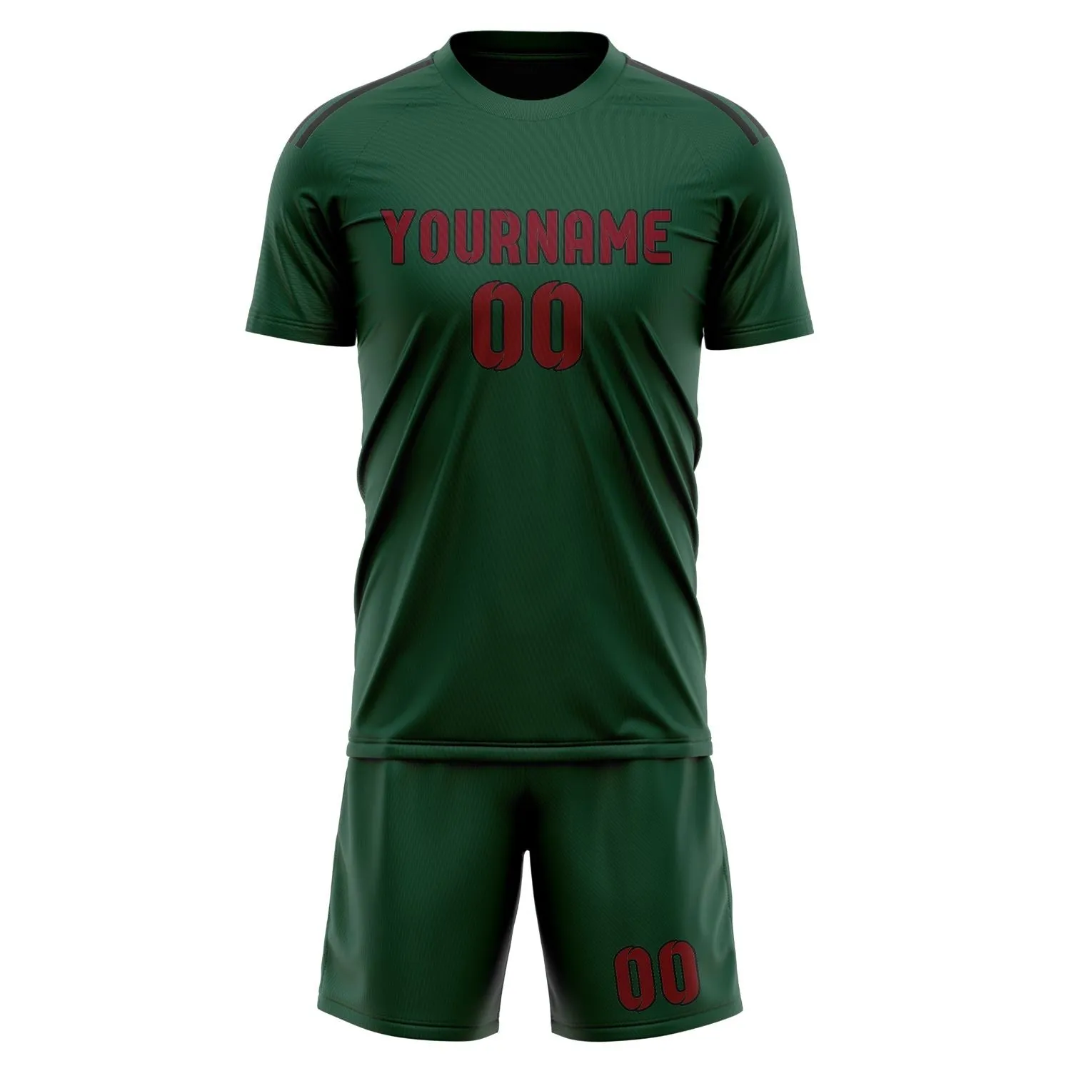 Custom Green Crimson Red Soccer Set sold by Tailorly product image thumbnail 2