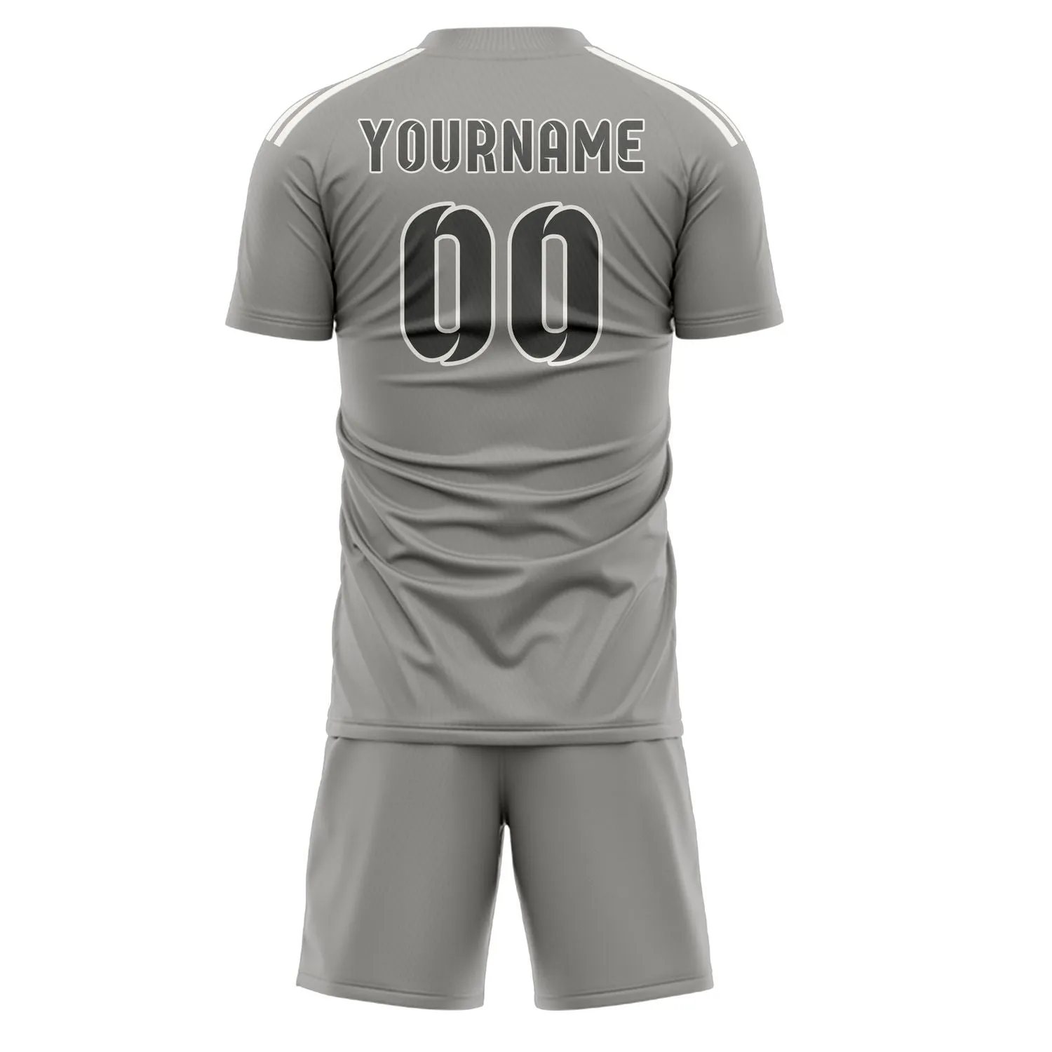 Custom Gray Dark Grey Soccer Set sold by Tailorly product image thumbnail 3