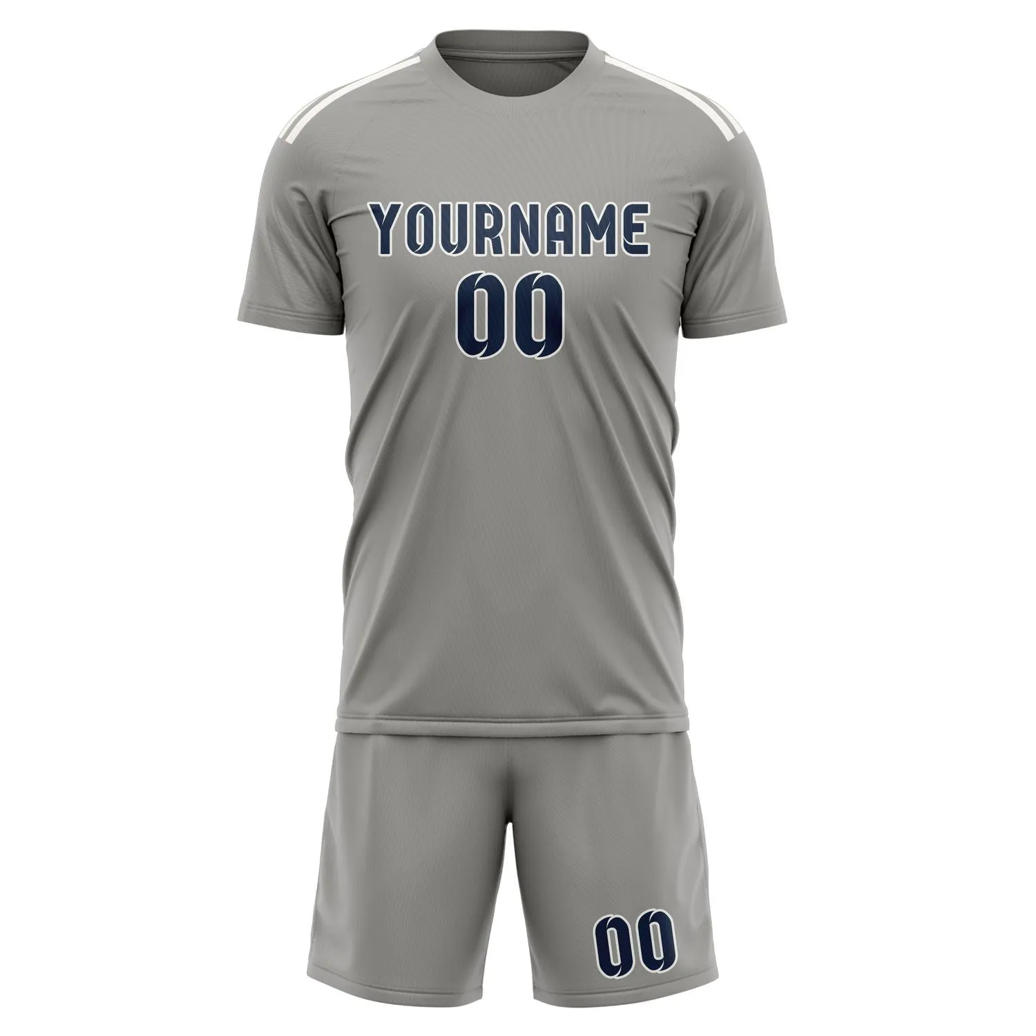 Custom Gray Blue Soccer Set sold by Tailorly product image thumbnail 2
