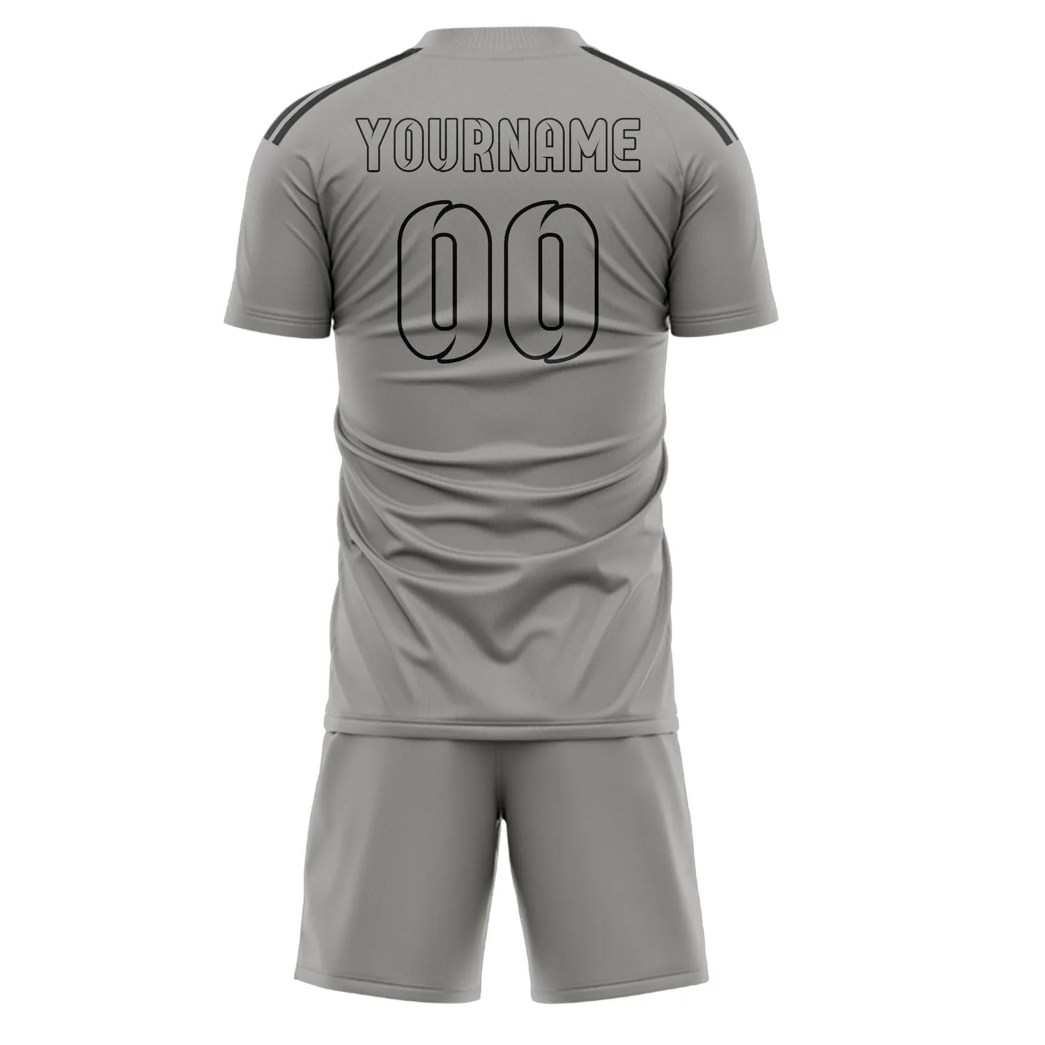Custom Gray Gray Soccer Set sold by Tailorly product image thumbnail 3