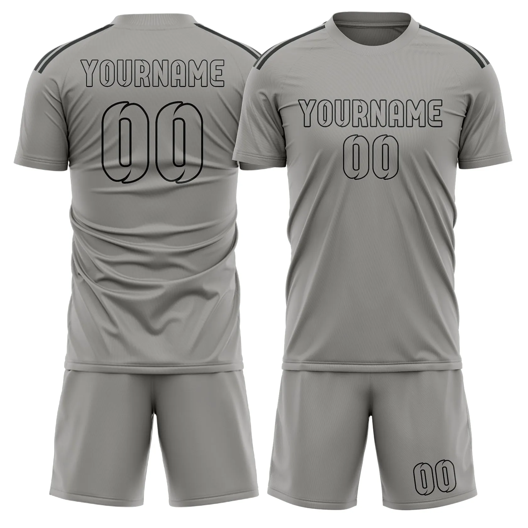 Custom Gray Gray Soccer Set sold by Tailorly