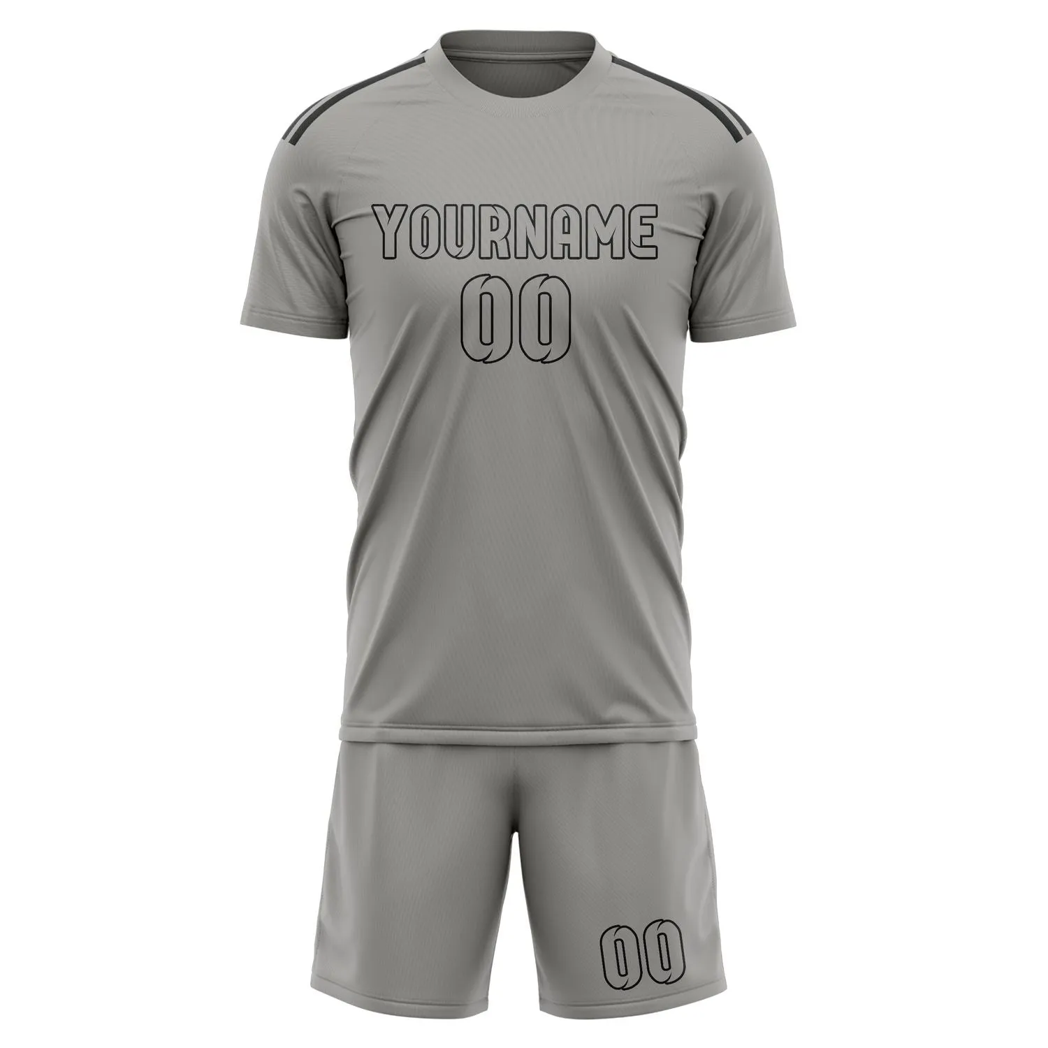 Custom Gray Gray Soccer Set sold by Tailorly product image thumbnail 2