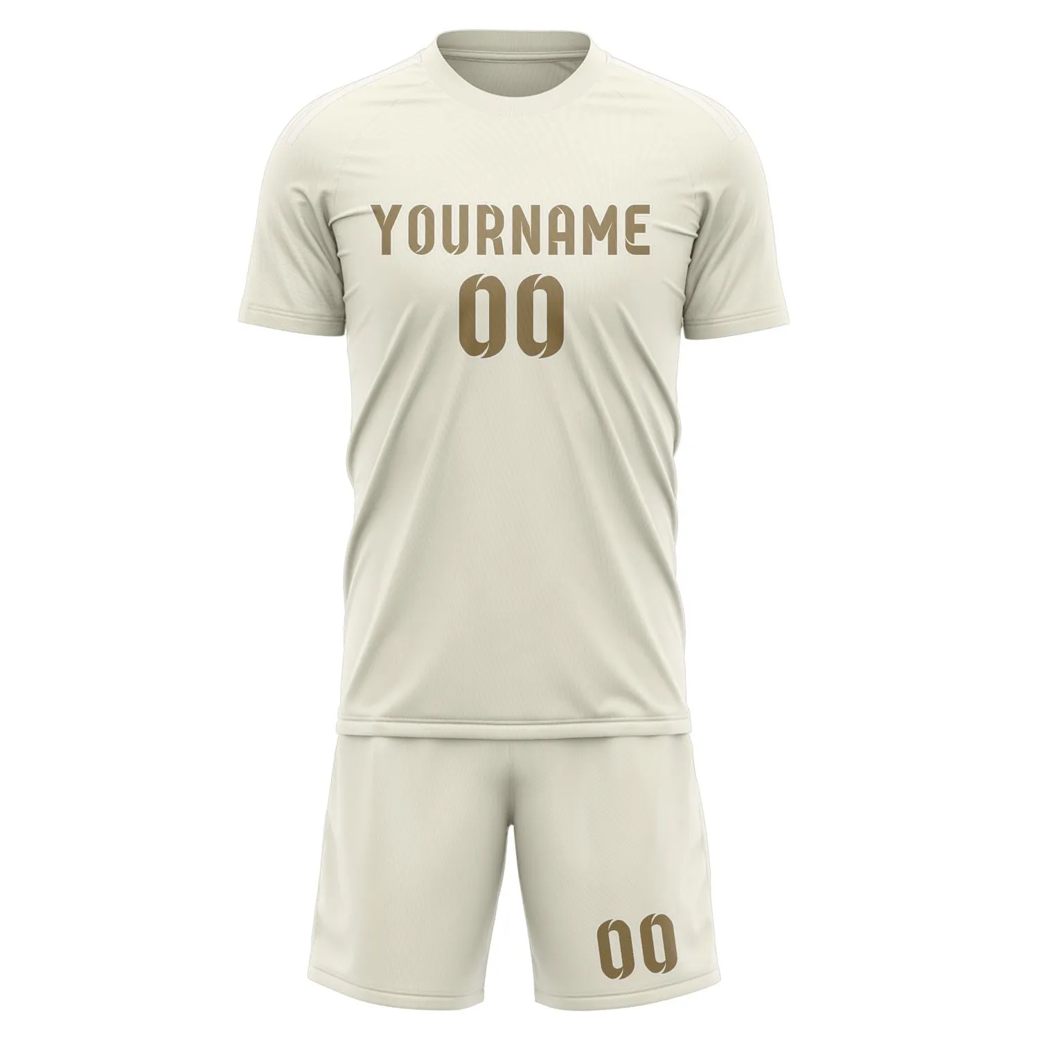 Custom Cream Light Khaki Soccer Set sold by Tailorly product image thumbnail 2