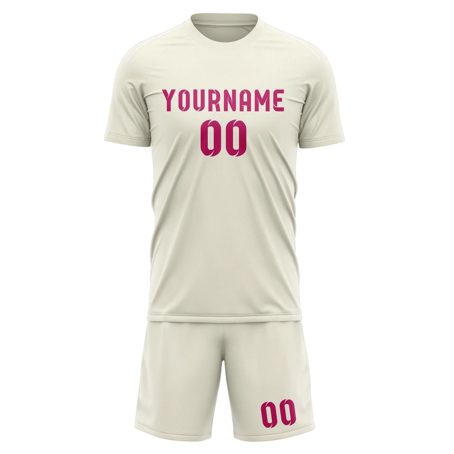 Custom Cream Pink Soccer Set sold by Tailorly product image thumbnail 2