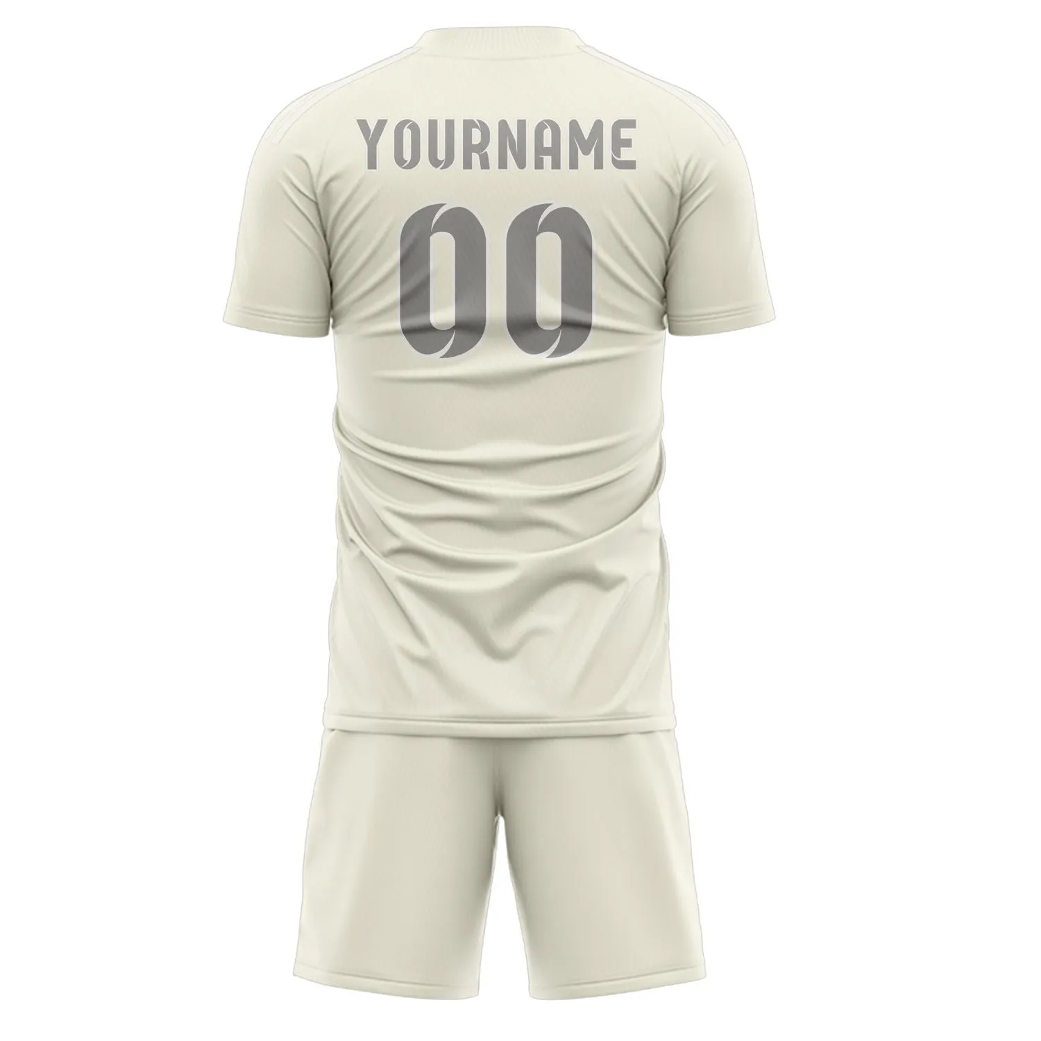 Custom Cream Gray Soccer Set sold by Tailorly product image thumbnail 3