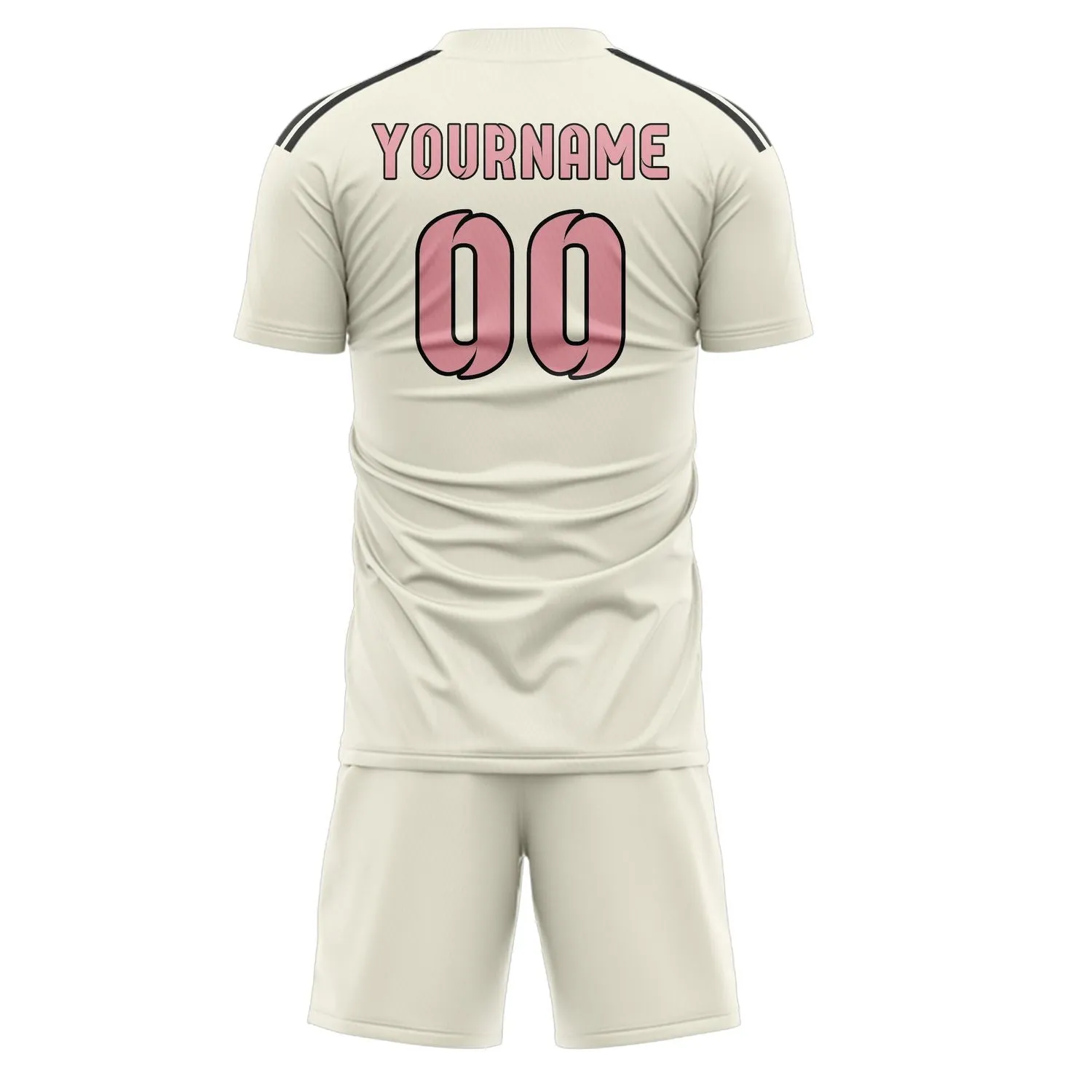 Custom Cream Light Pink Soccer Set sold by Tailorly product image thumbnail 3
