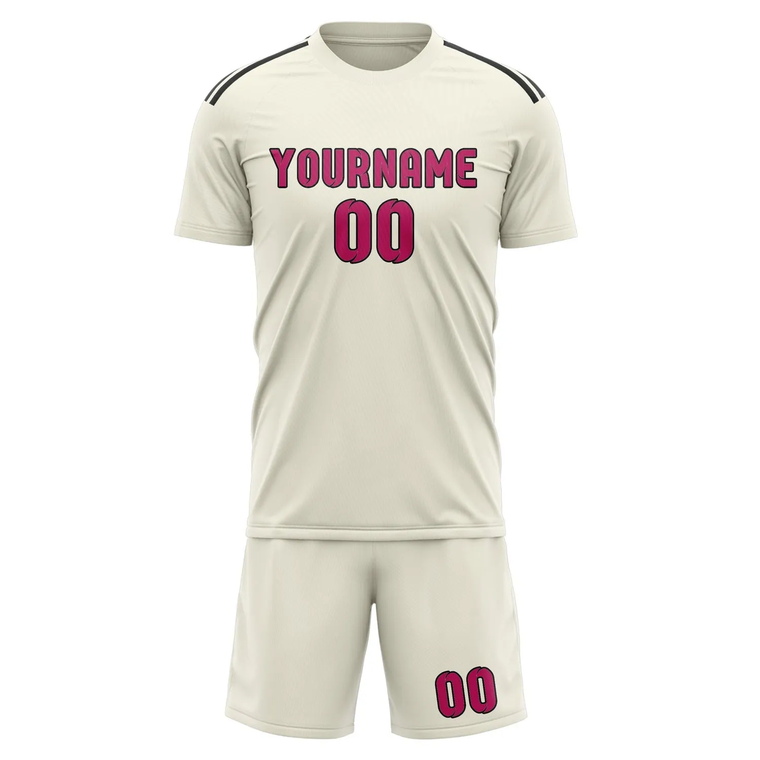 Custom Cream Pink Soccer Set sold by Tailorly product image thumbnail 2