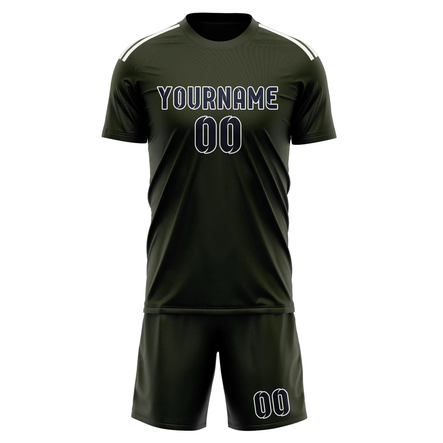 Custom Olive Navy Soccer Set sold by Tailorly product image thumbnail 2