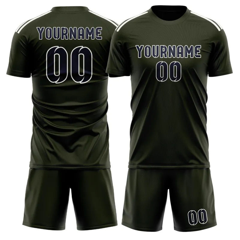 Custom Olive Navy Soccer Set made by Tailorly