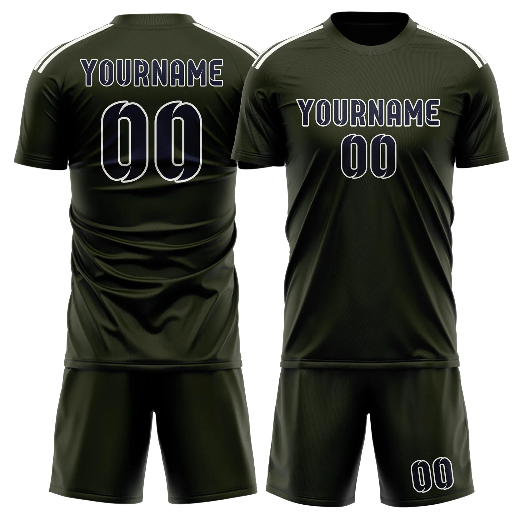 Custom Olive Navy Soccer Set sold by Tailorly