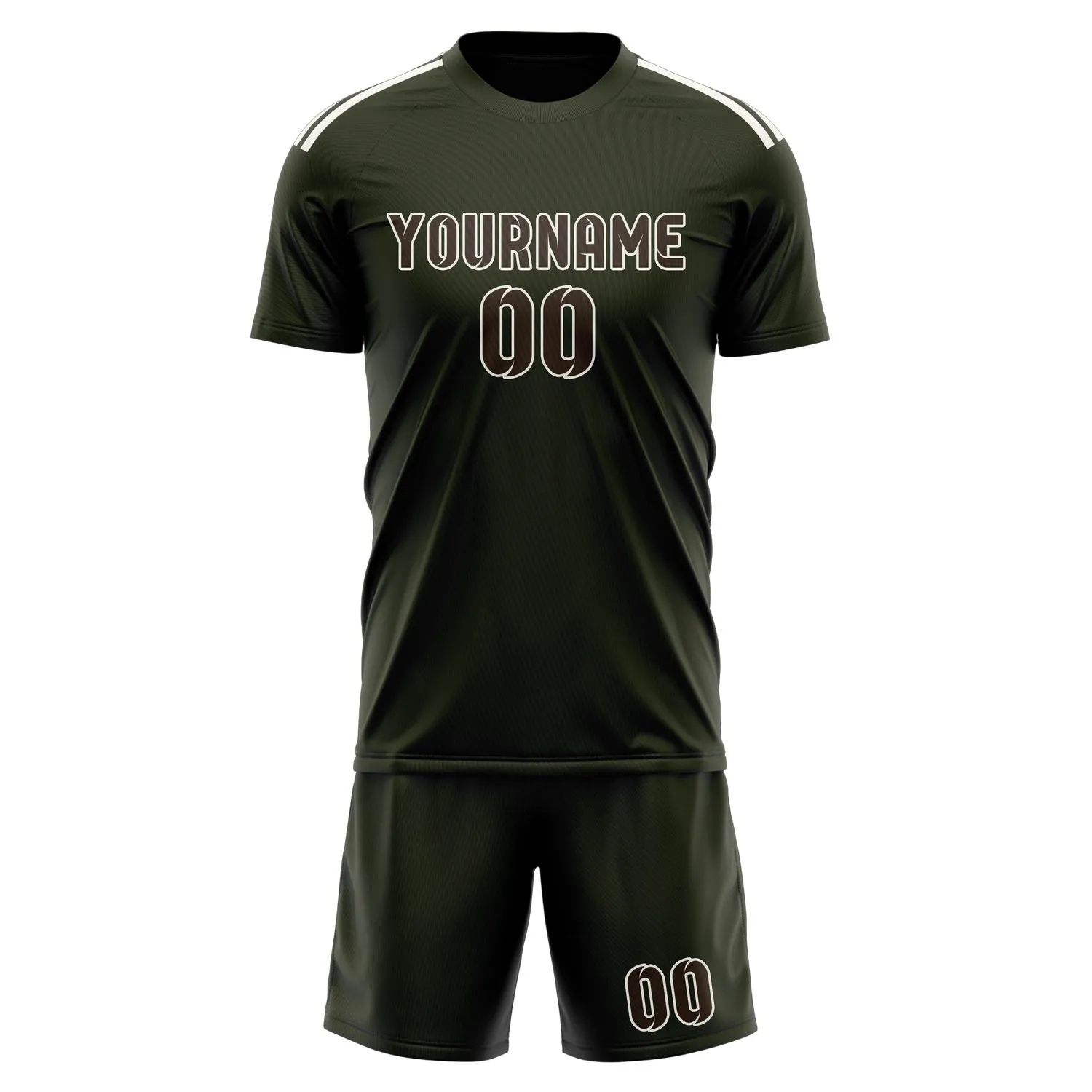 Custom Olive Brown Soccer Set sold by Tailorly product image thumbnail 2