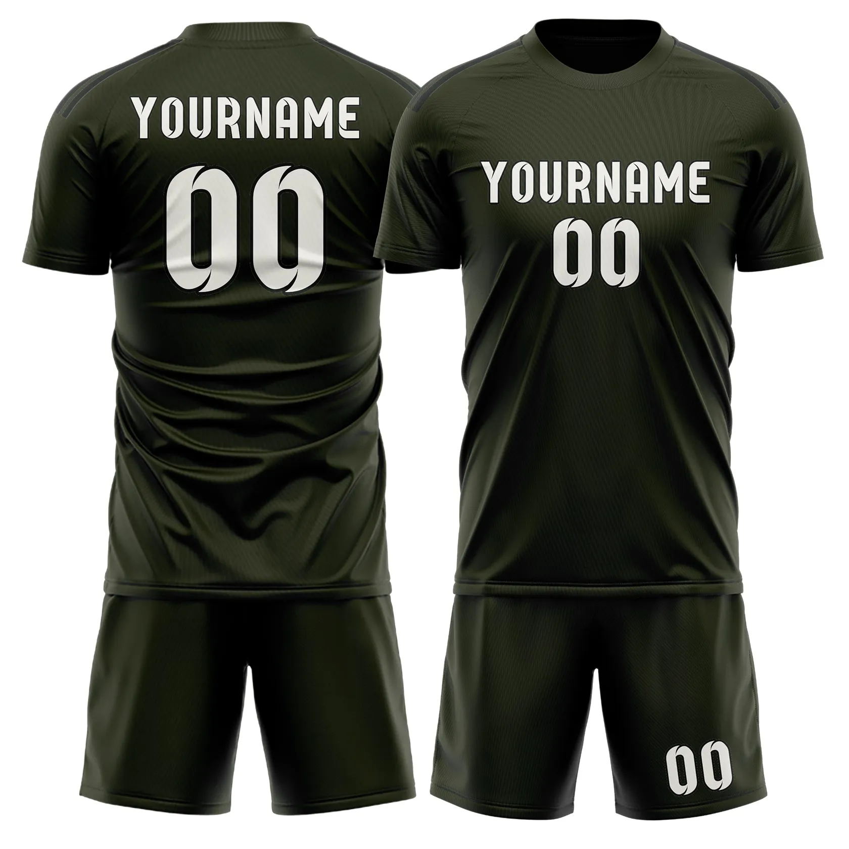 Custom Olive White Soccer Set sold by Tailorly
