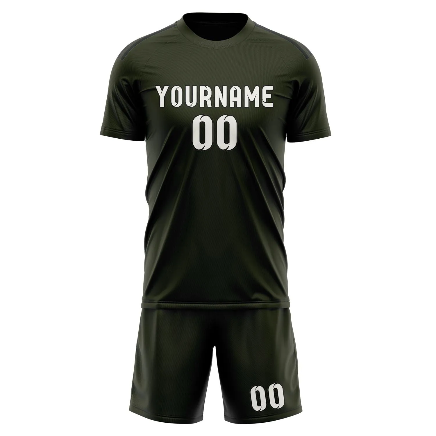 Custom Olive White Soccer Set sold by Tailorly product image thumbnail 2