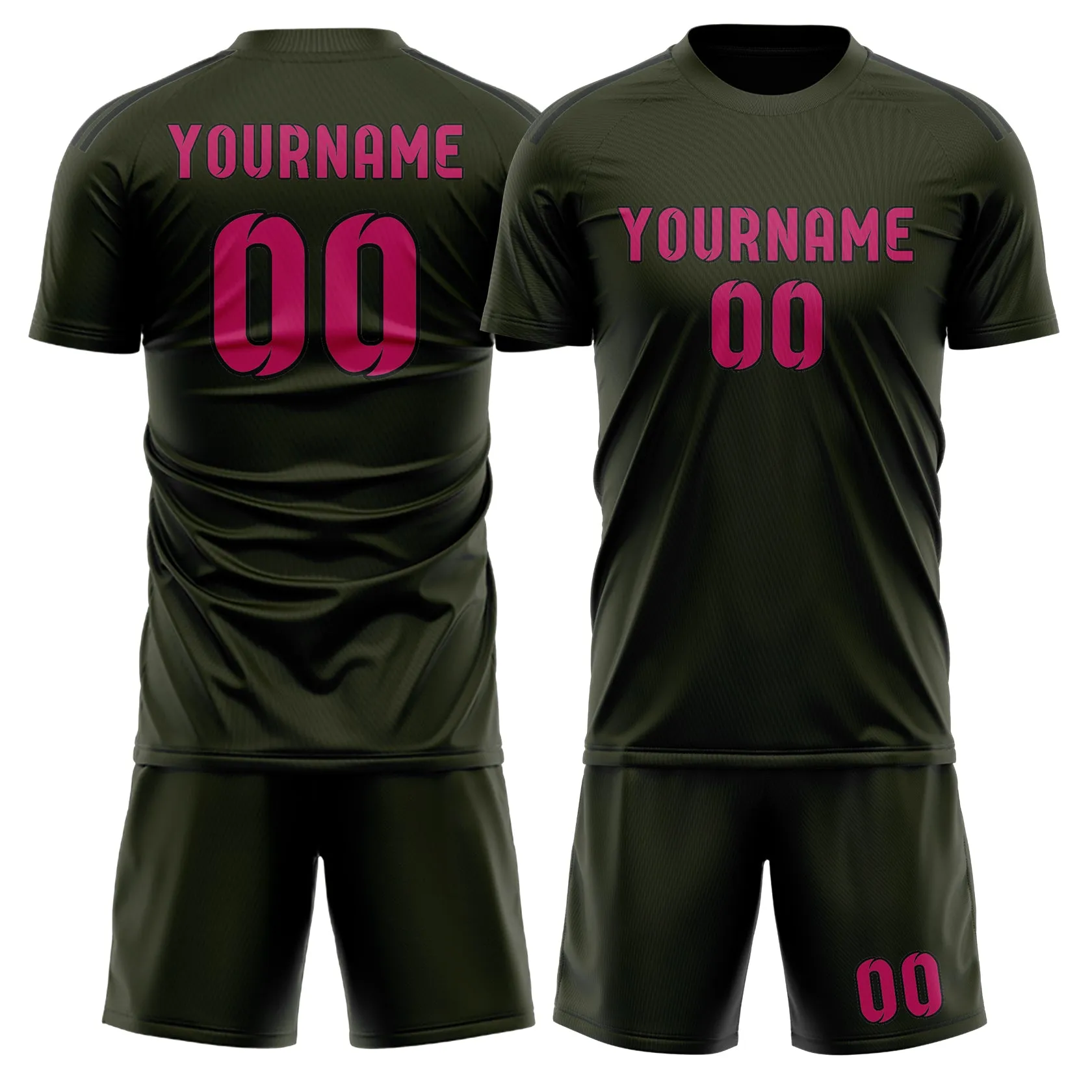 Custom Olive Pink Soccer Set sold by Tailorly
