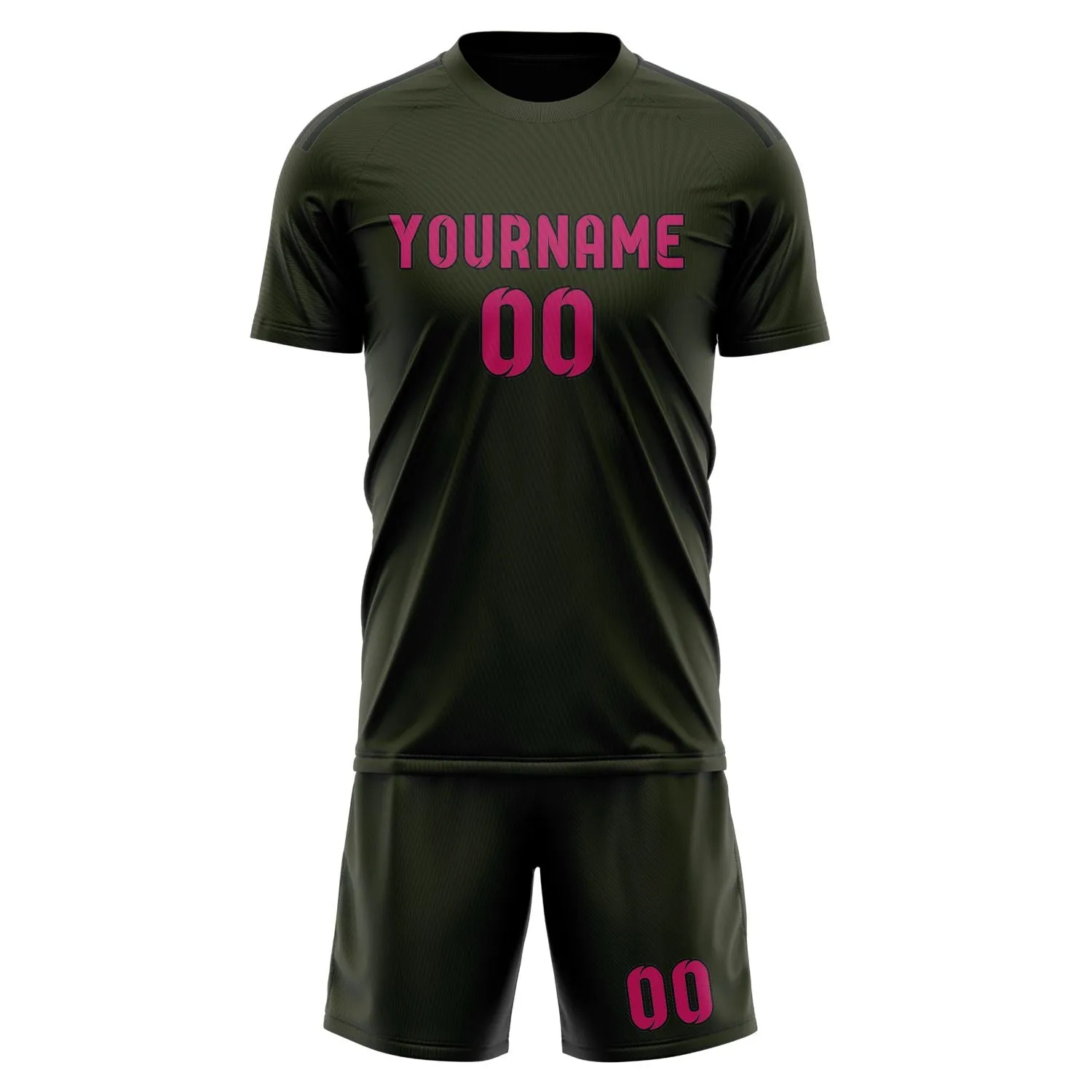 Custom Olive Pink Soccer Set sold by Tailorly product image thumbnail 2