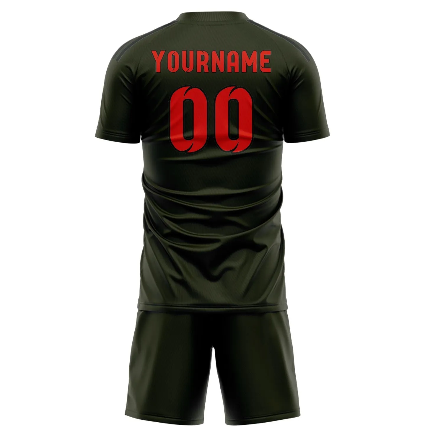 Custom Olive Orange Red Soccer Set sold by Tailorly product image thumbnail 3