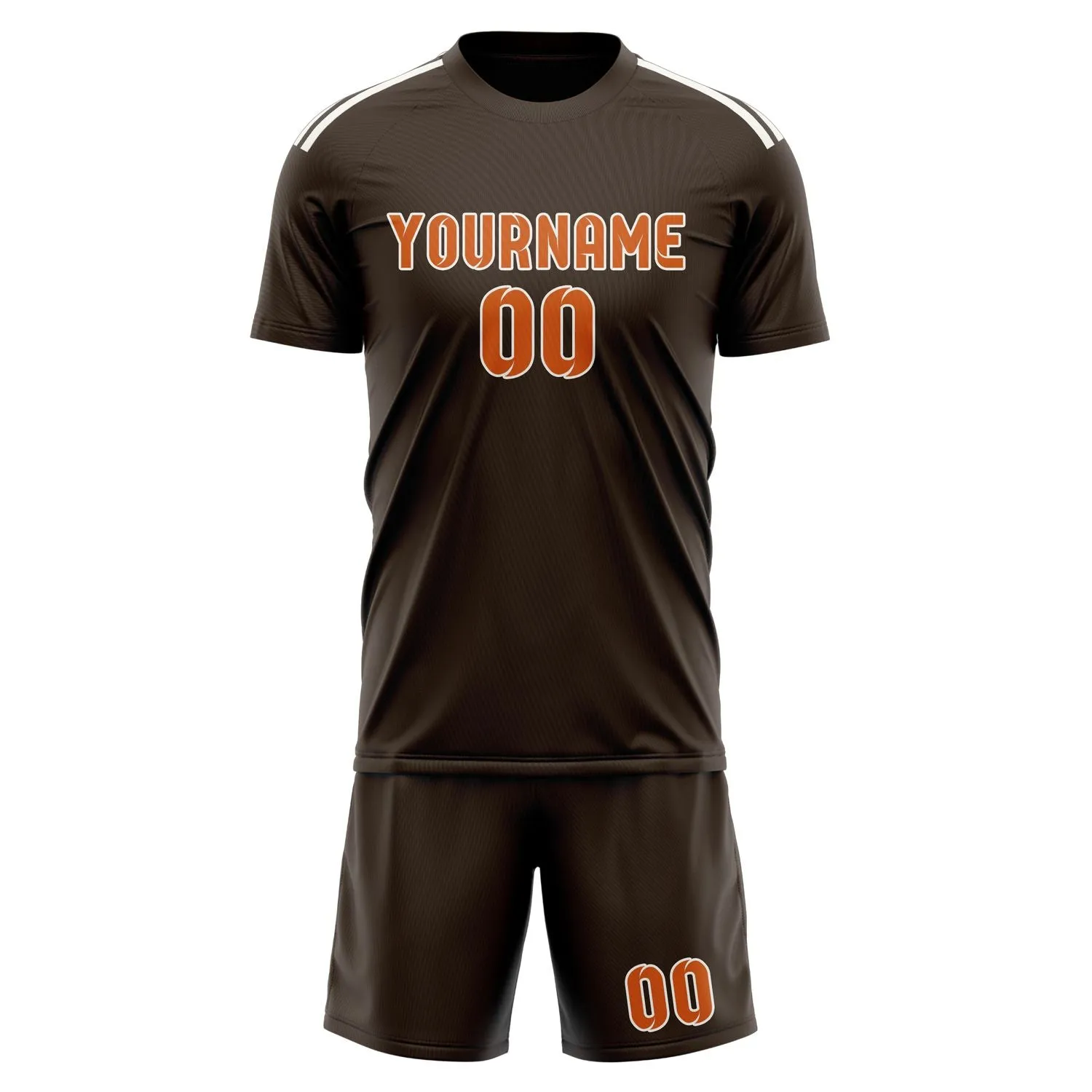 Custom Brown Orange Soccer Set sold by Tailorly product image thumbnail 2