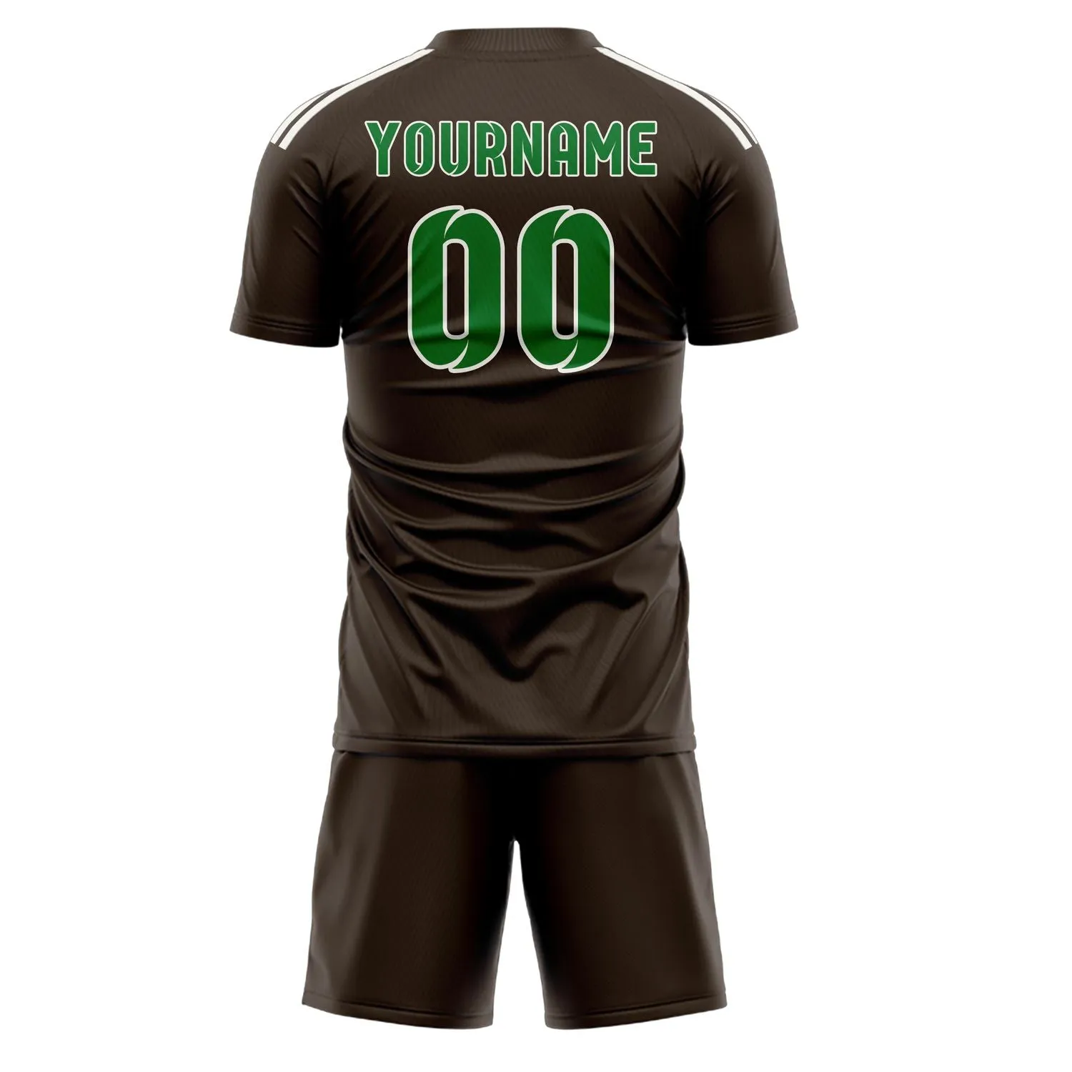 Custom Brown Emerald Green Soccer Set sold by Tailorly product image thumbnail 3